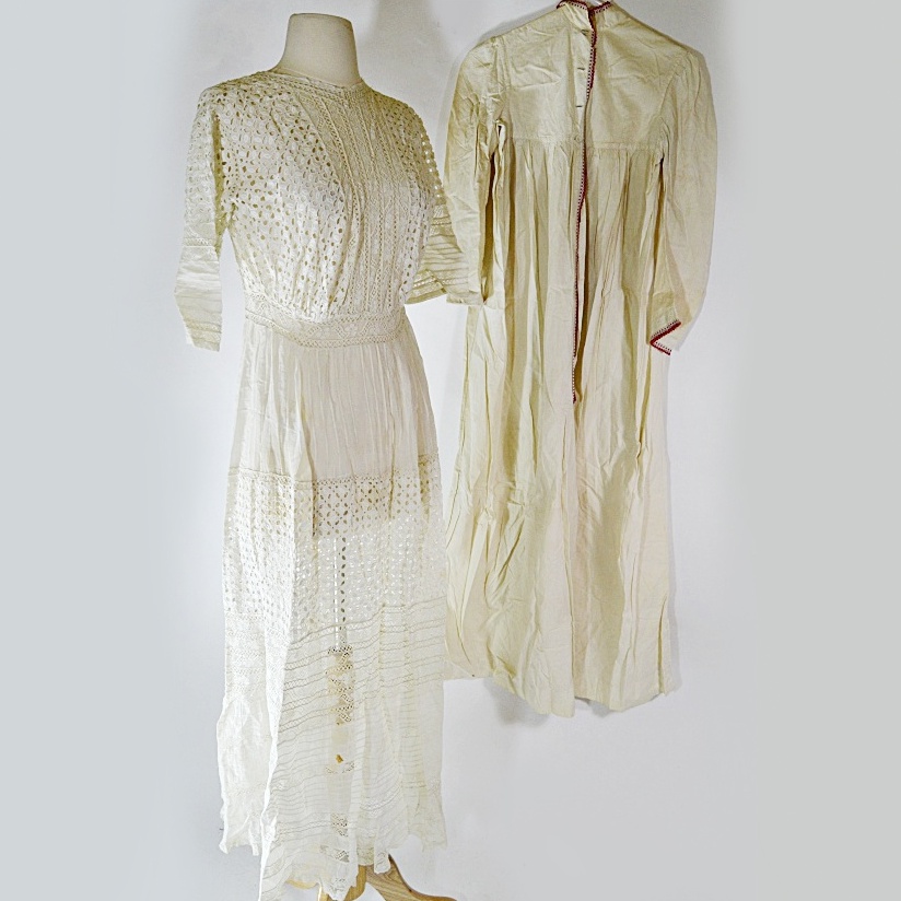 Antique and Vintage Women's Clothing with 1850s Trousseau Dress