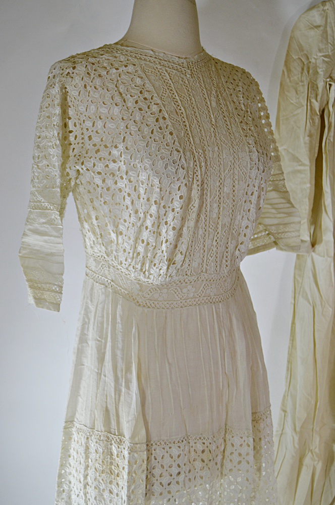 Antique and Vintage Women's Clothing with 1850s Trousseau Dress