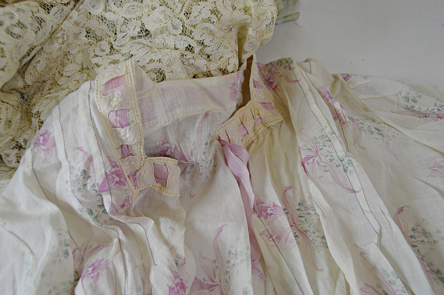 Antique and Vintage Women's Clothing with 1850s Trousseau Dress