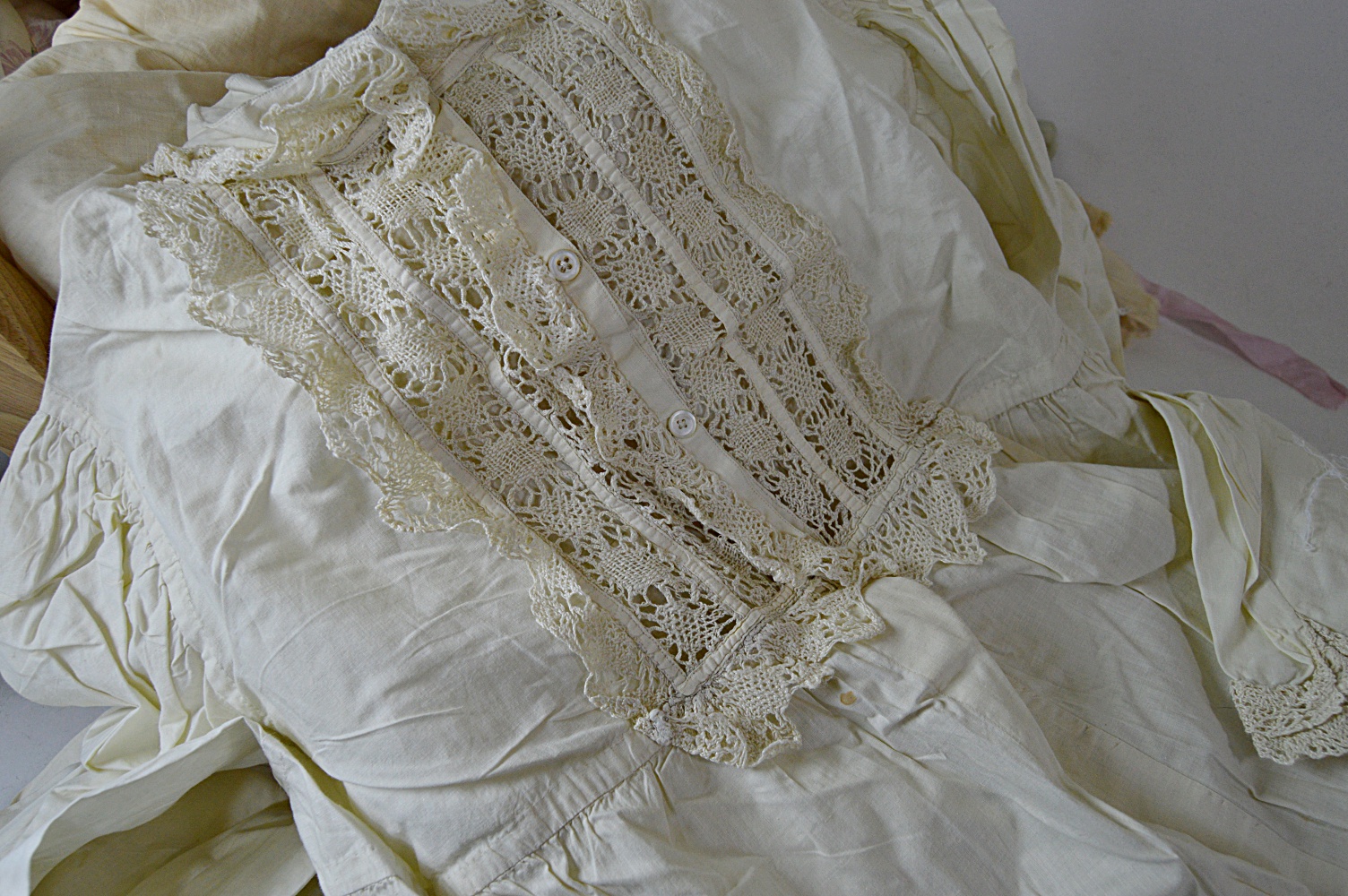 Antique and Vintage Women's Clothing with 1850s Trousseau Dress