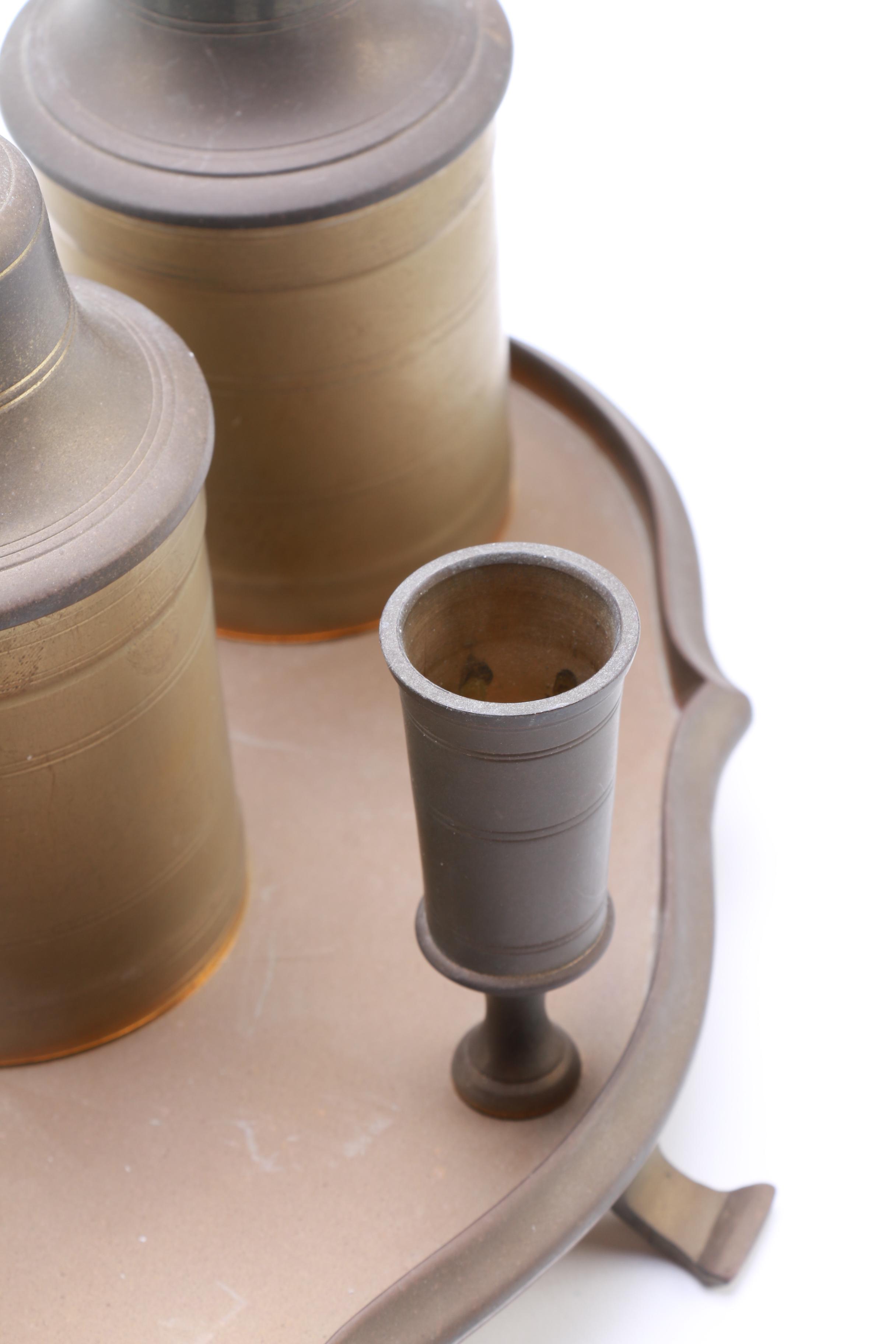 Reproduction Brass Ink Stand