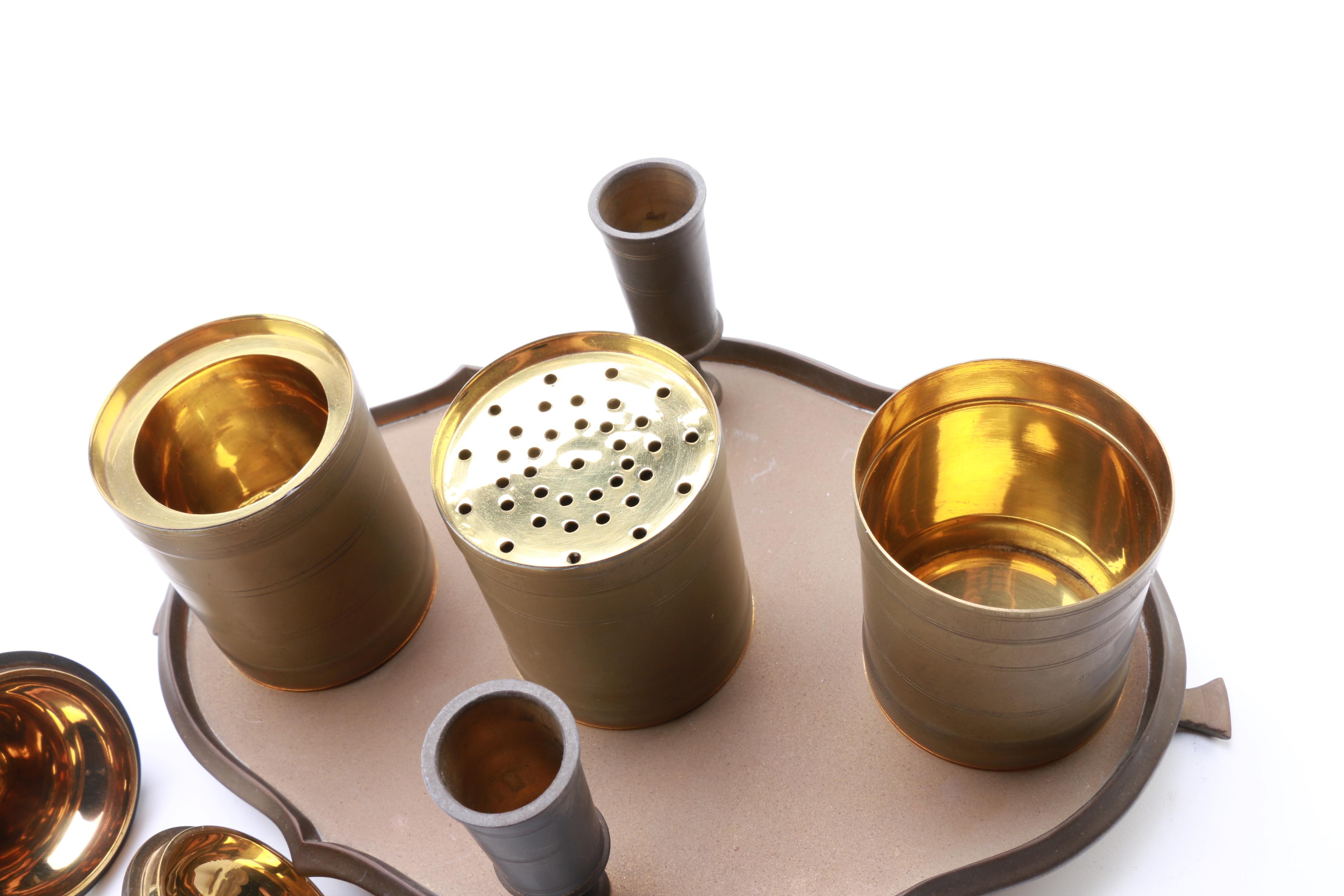 Reproduction Brass Ink Stand