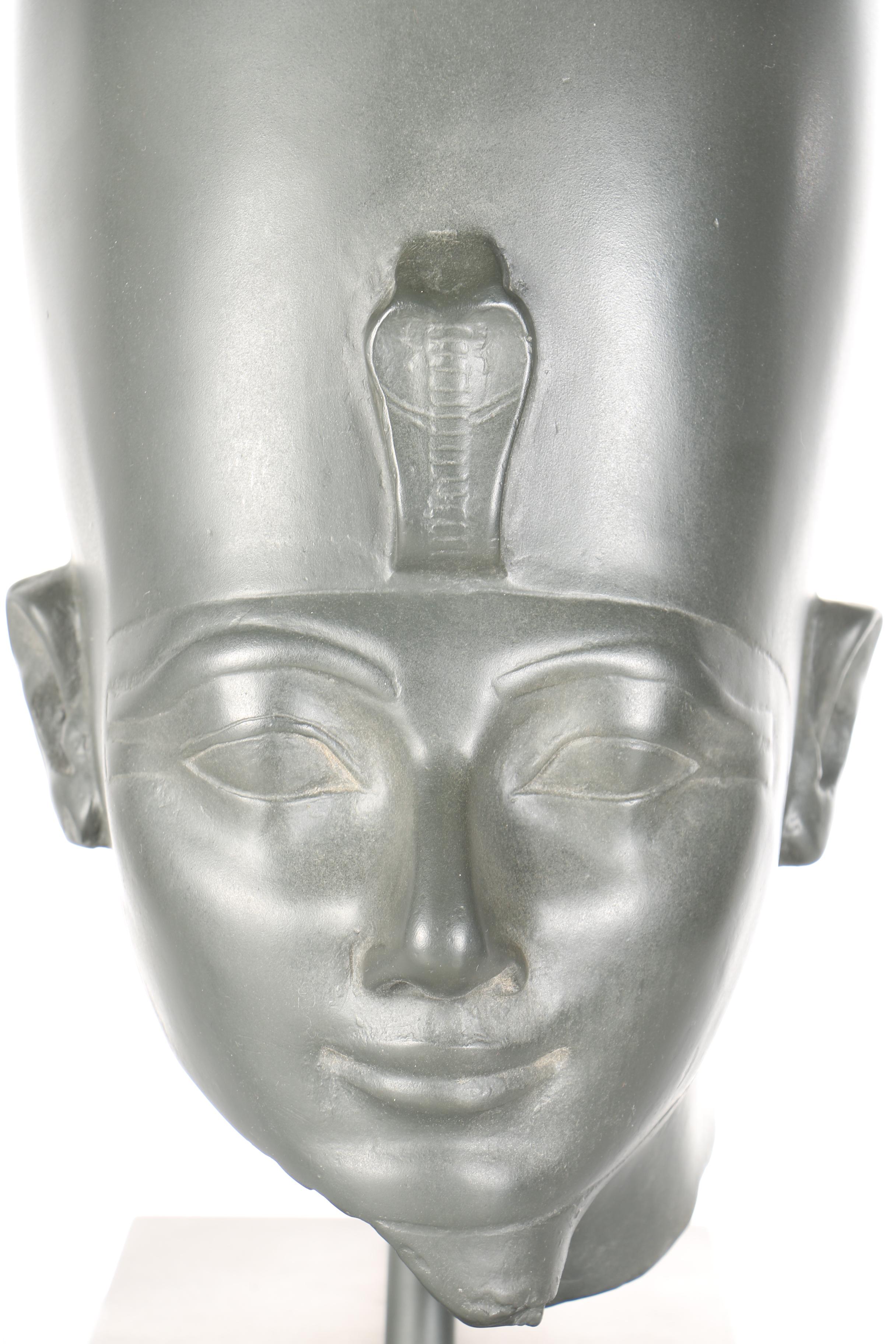 Cast Resin Sculpture After Ancient Egyptian Bust