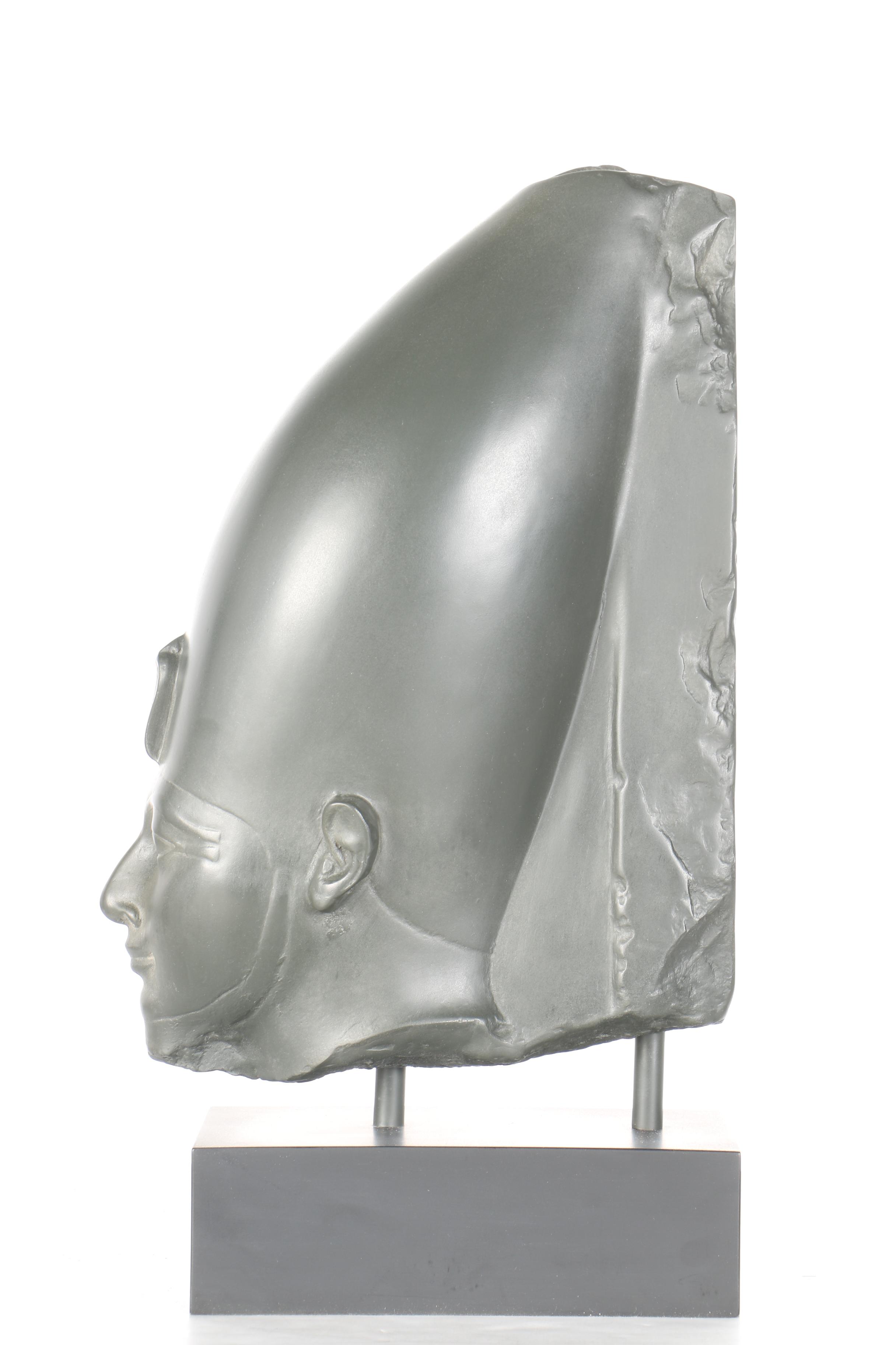 Cast Resin Sculpture After Ancient Egyptian Bust