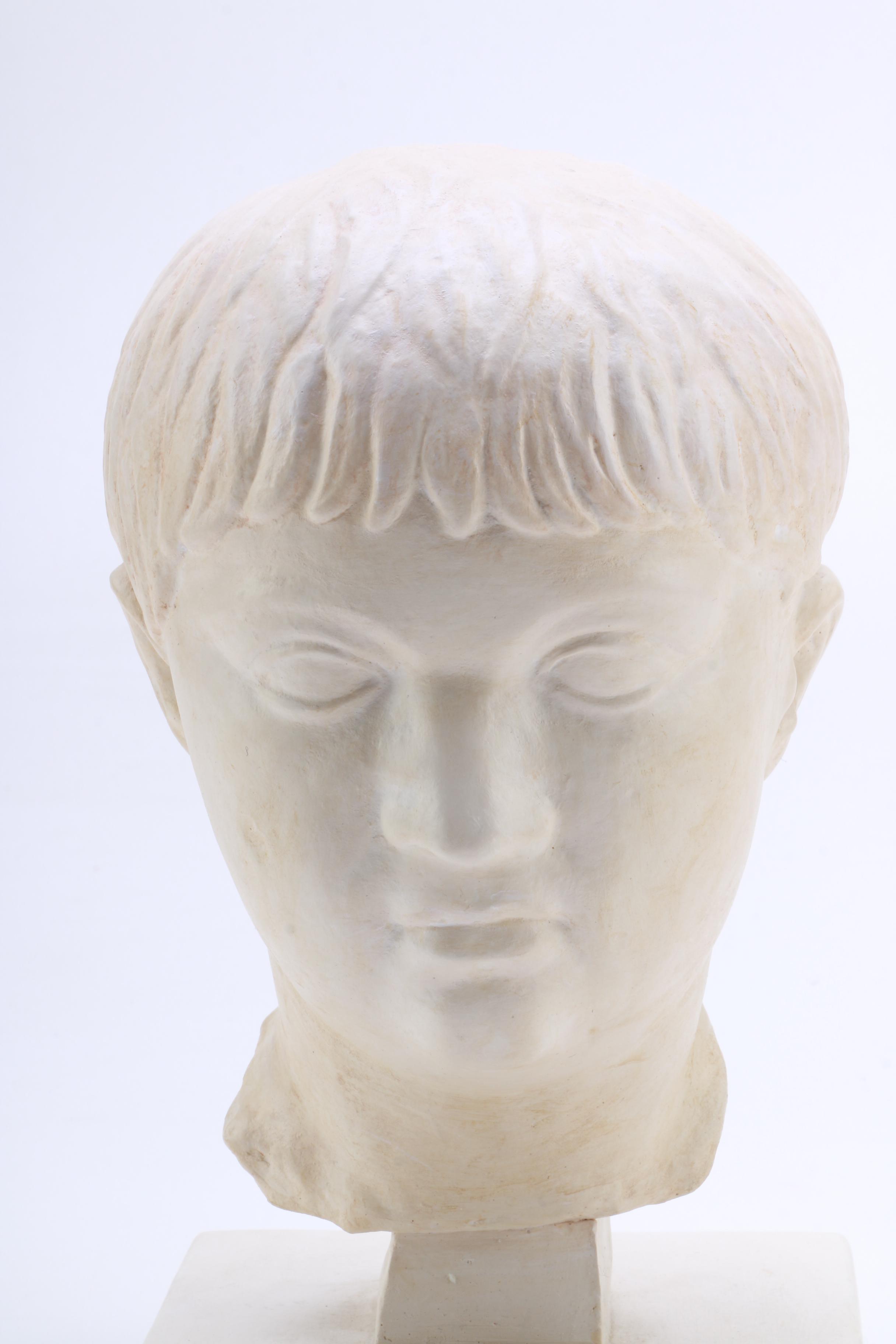 Reproduction White Resin Head Bust