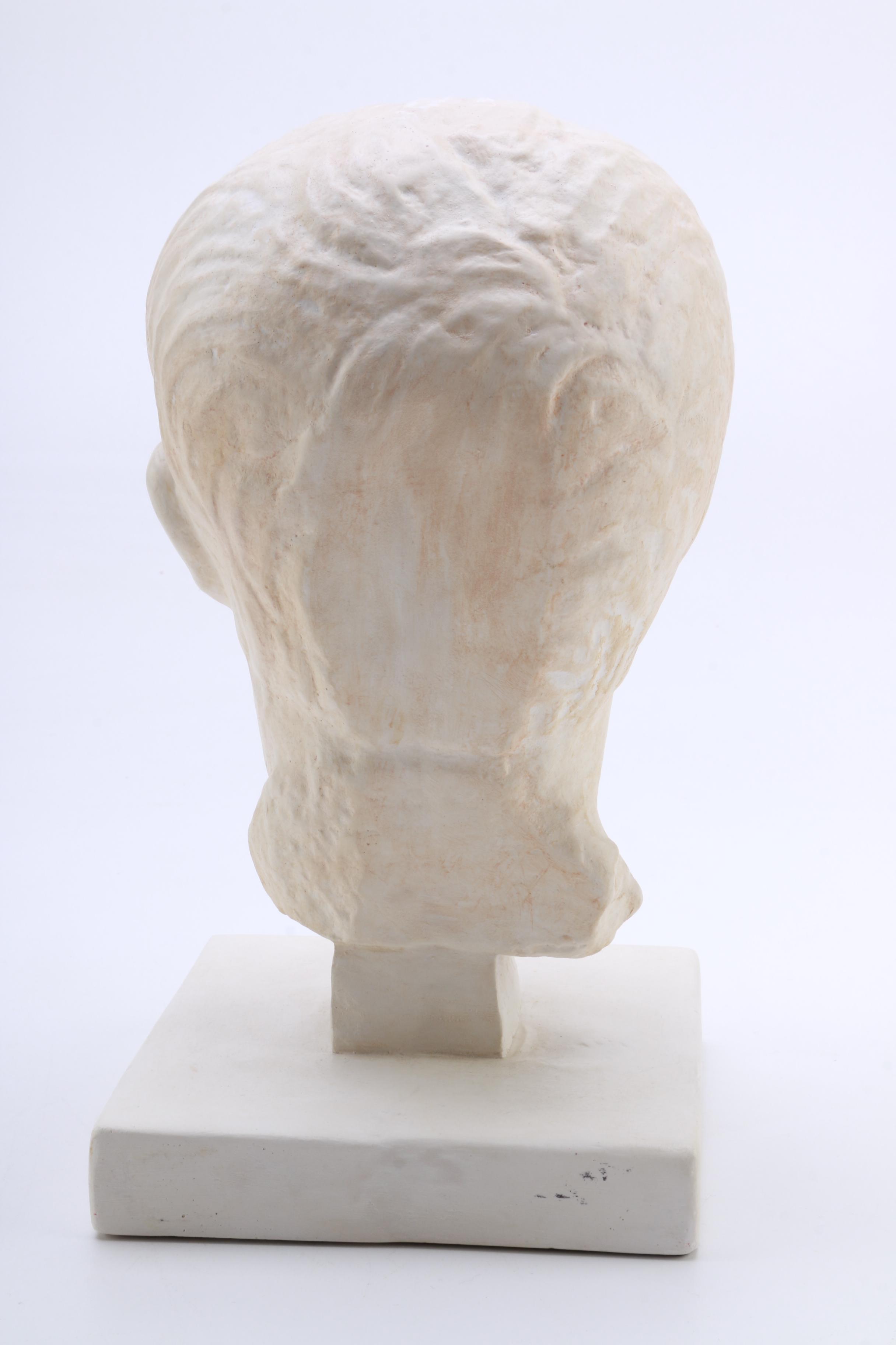 Reproduction White Resin Head Bust