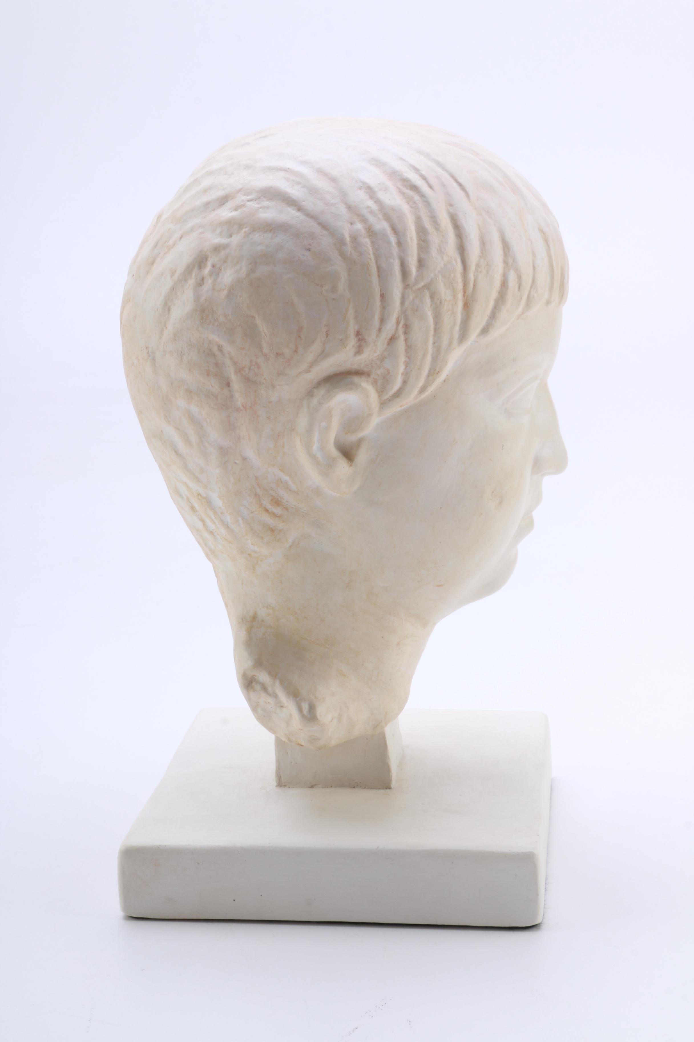 Reproduction White Resin Head Bust