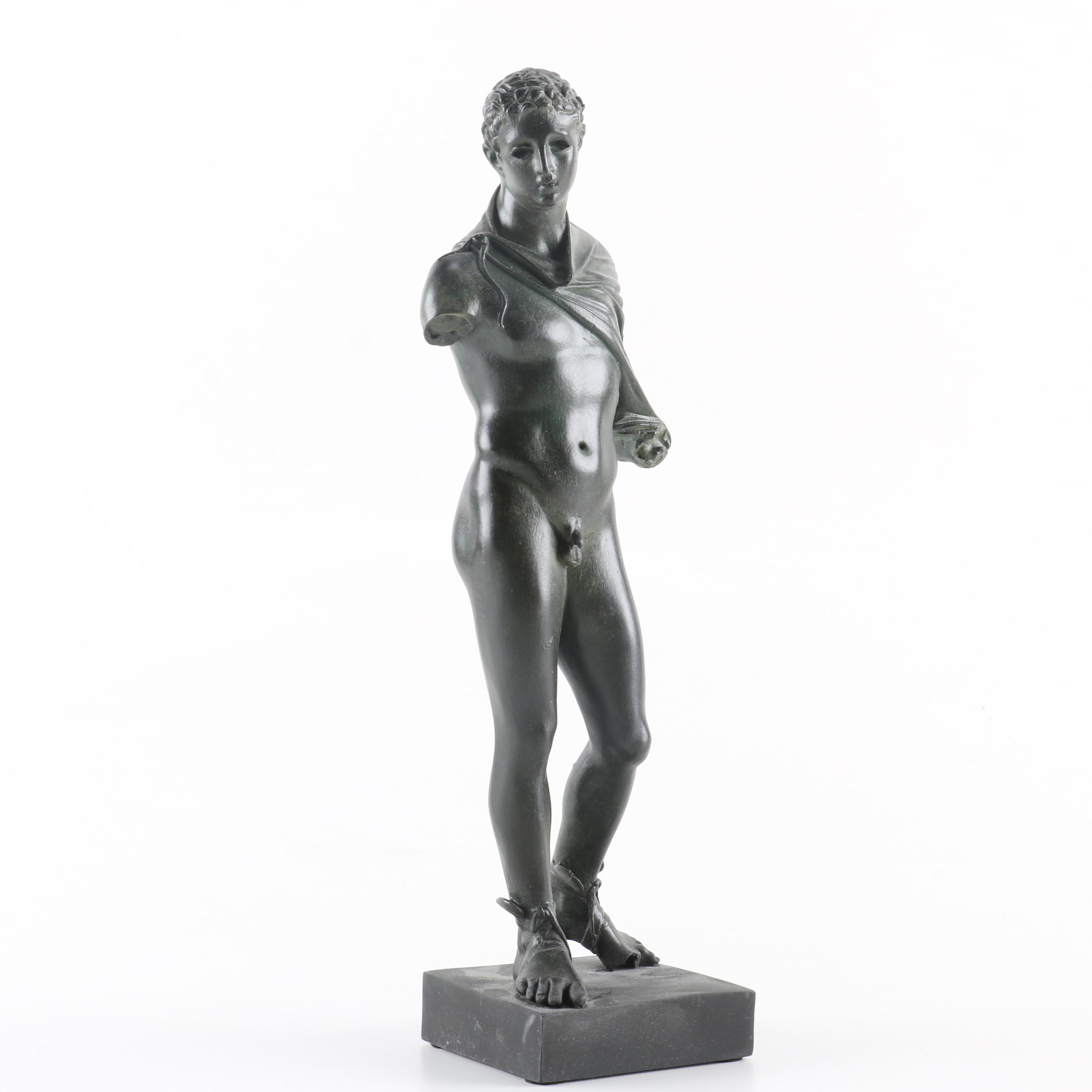 Reproduction Cast Resin Statuette of Hermes