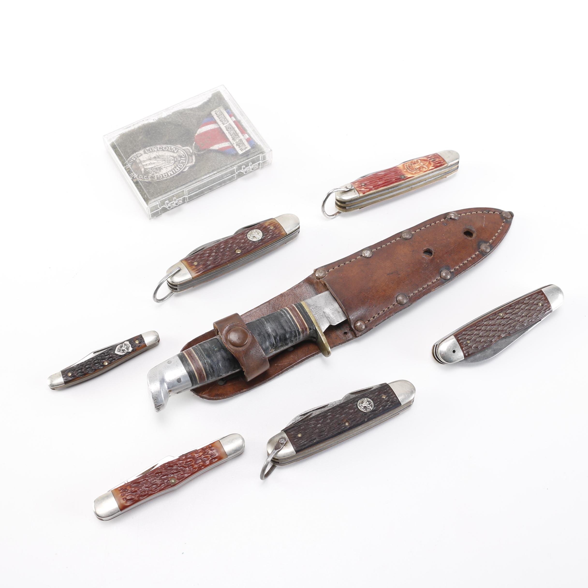 Boy Scouts of America Knives, Utility Knives and Medal