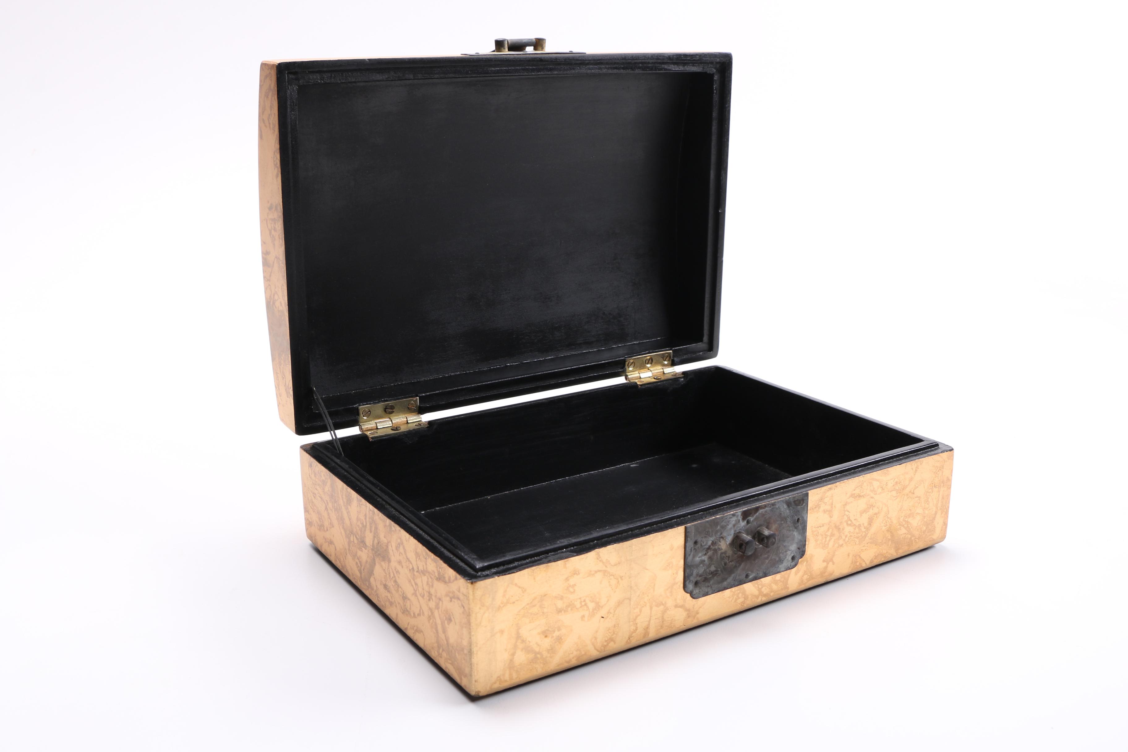 Burled Veneer Trinket Box