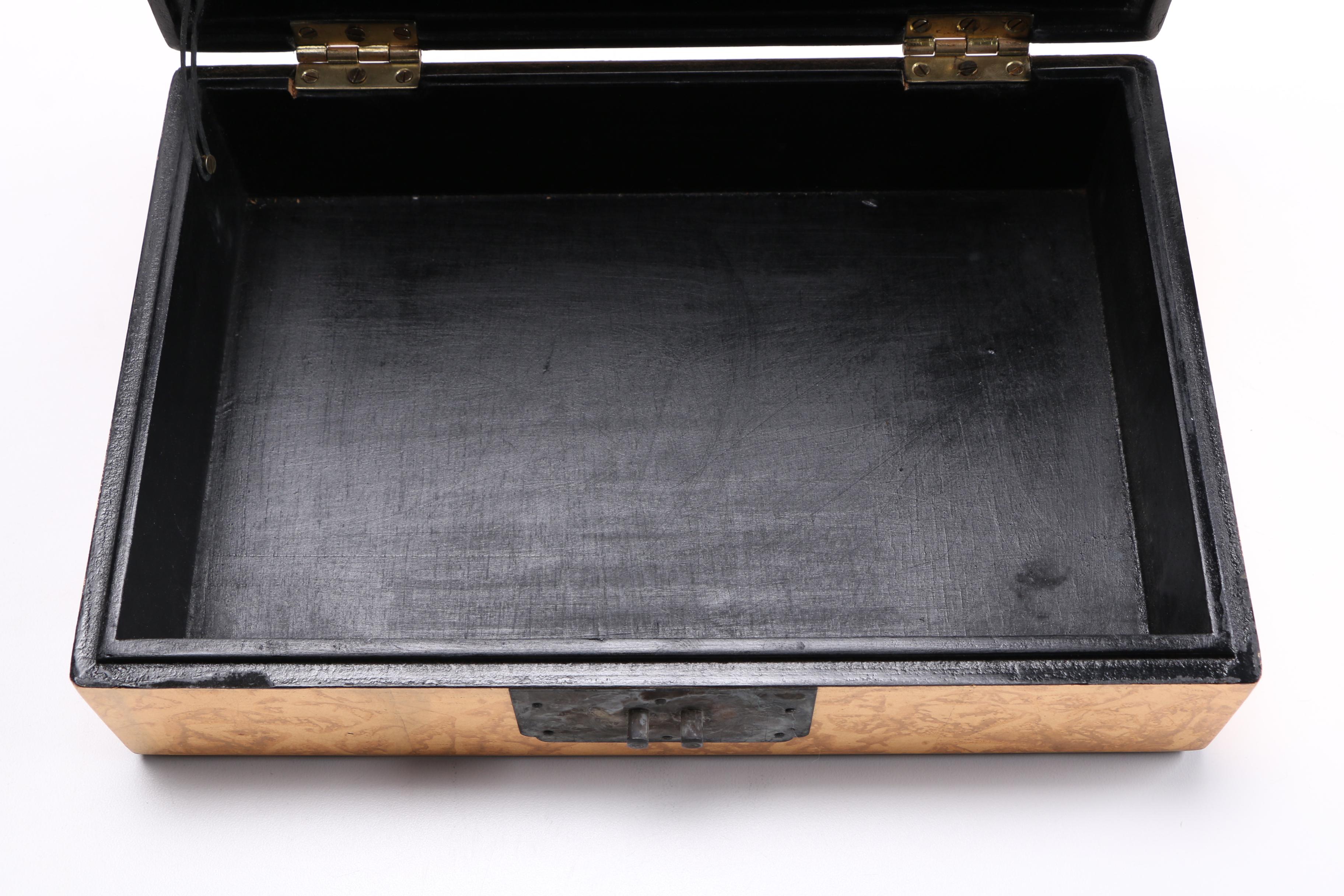 Burled Veneer Trinket Box