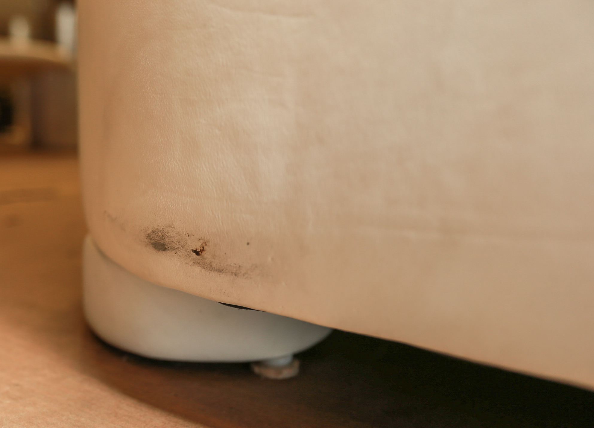 Contemporary White Leather Sofa by Leather Creations, Inc.