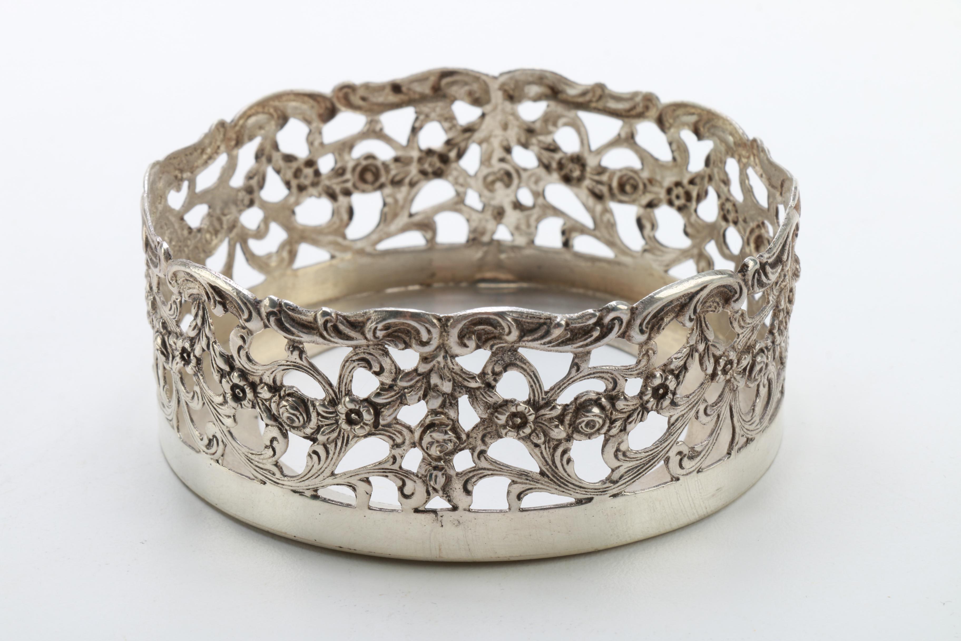 German 800 Silver Butter Dish and Stand