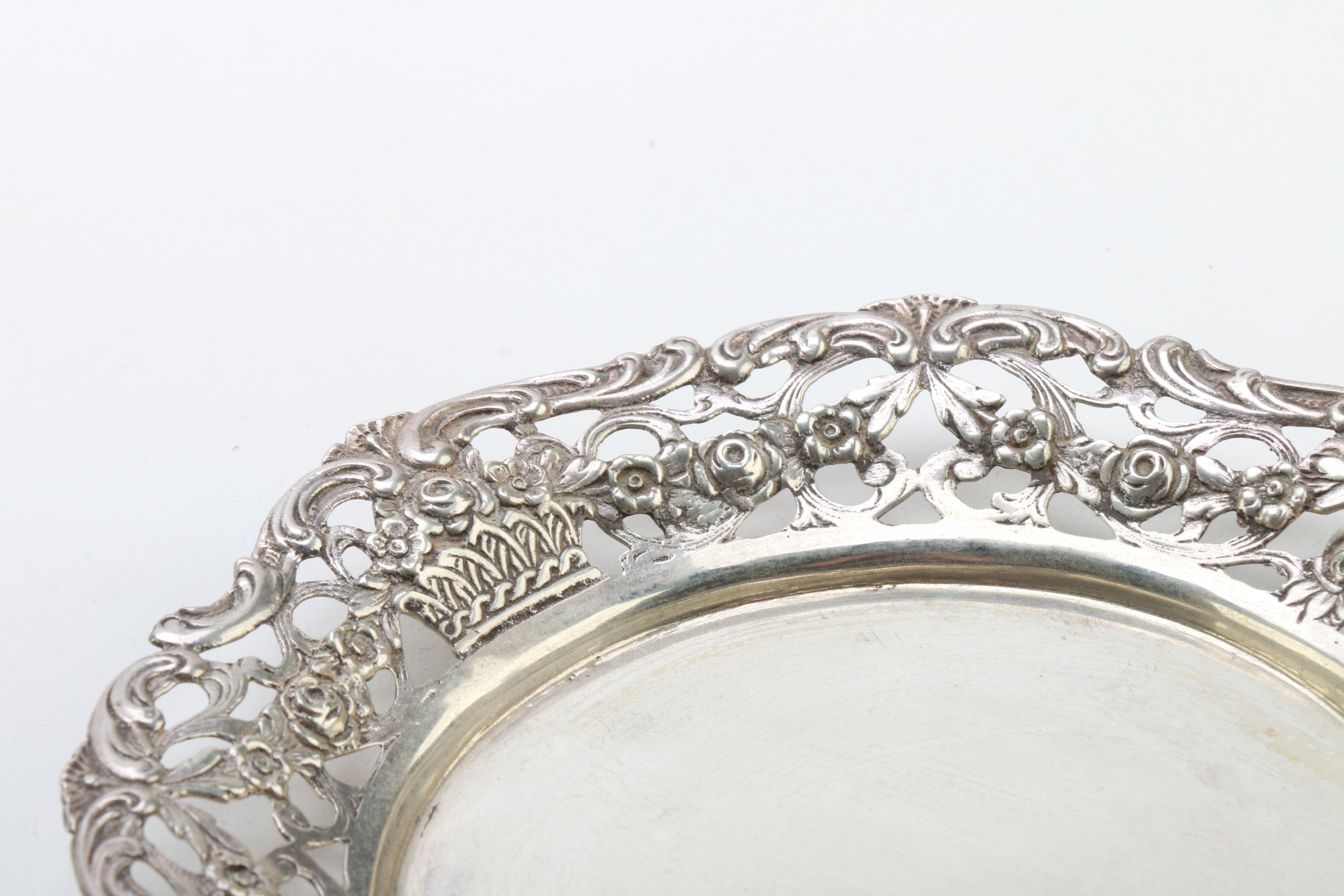 German 800 Silver Butter Dish and Stand