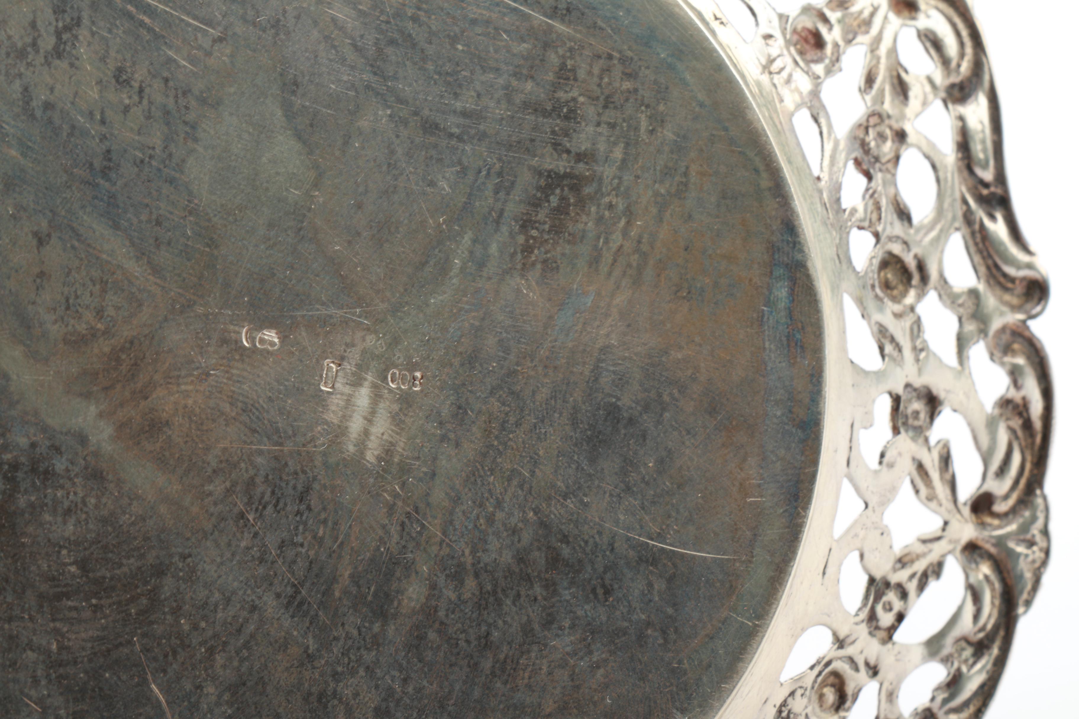 German 800 Silver Butter Dish and Stand