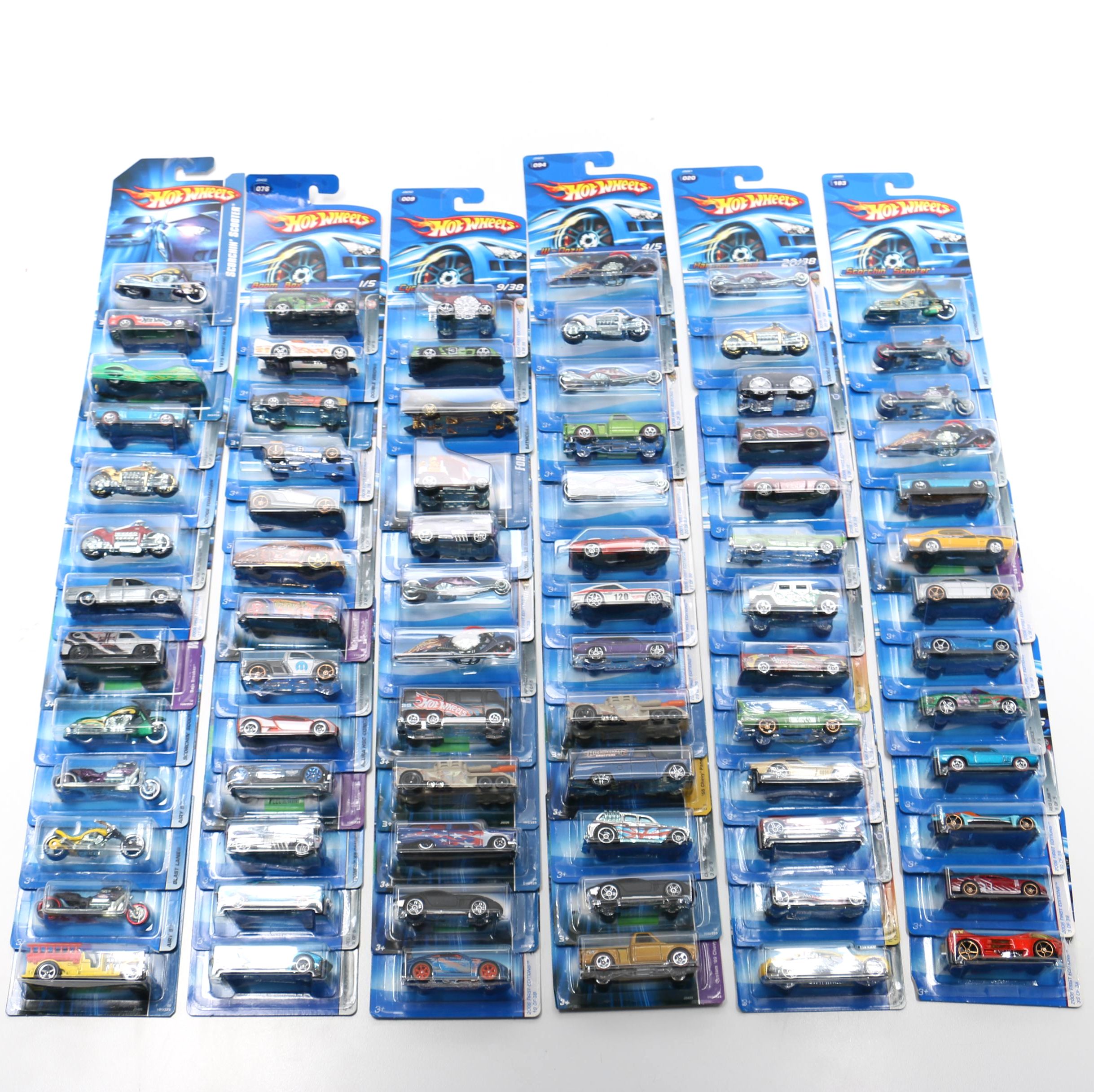 Hot Wheels Cars Including WWE Series and Batmobile