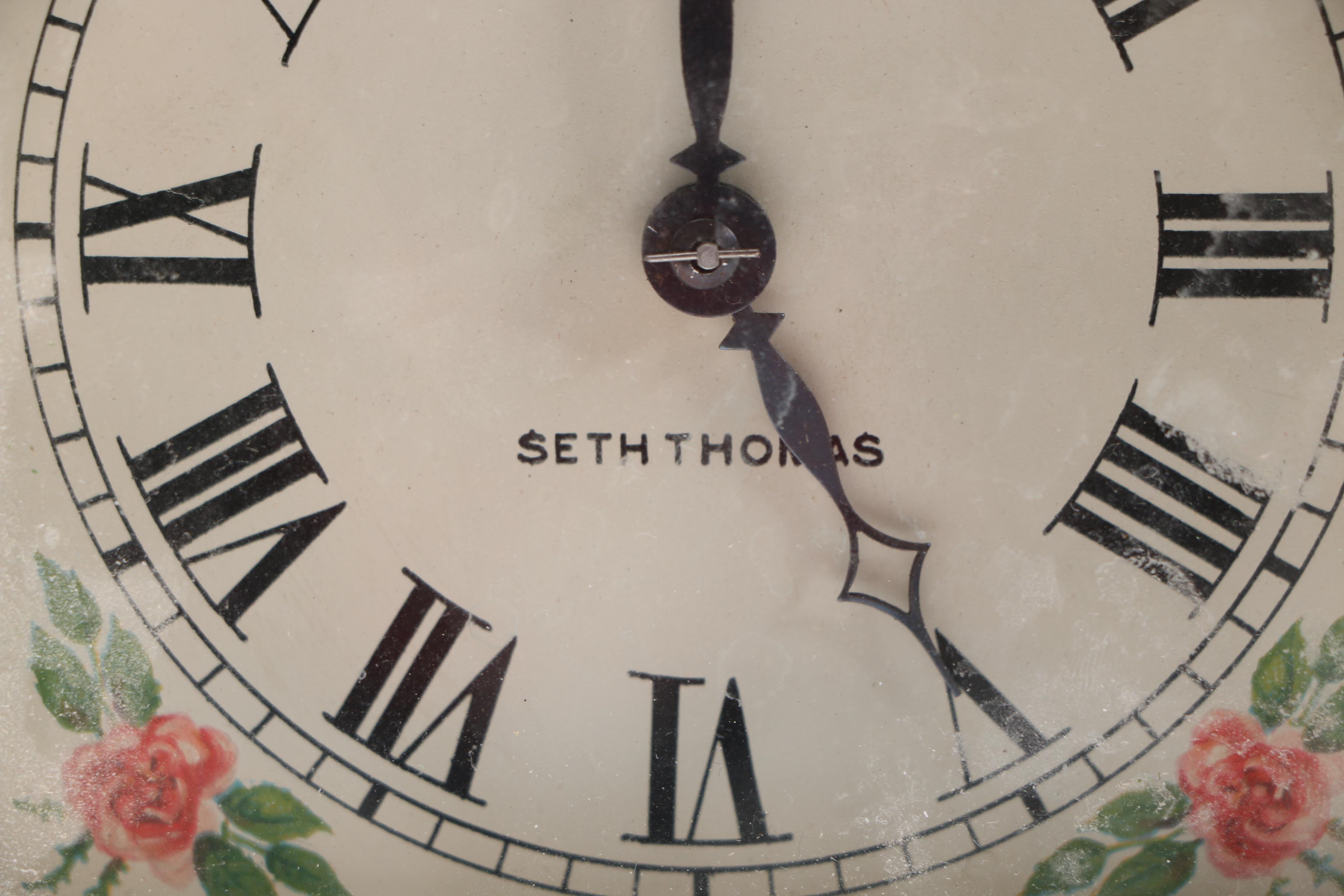 Seth Thomas Framed Wooden Analog Clock