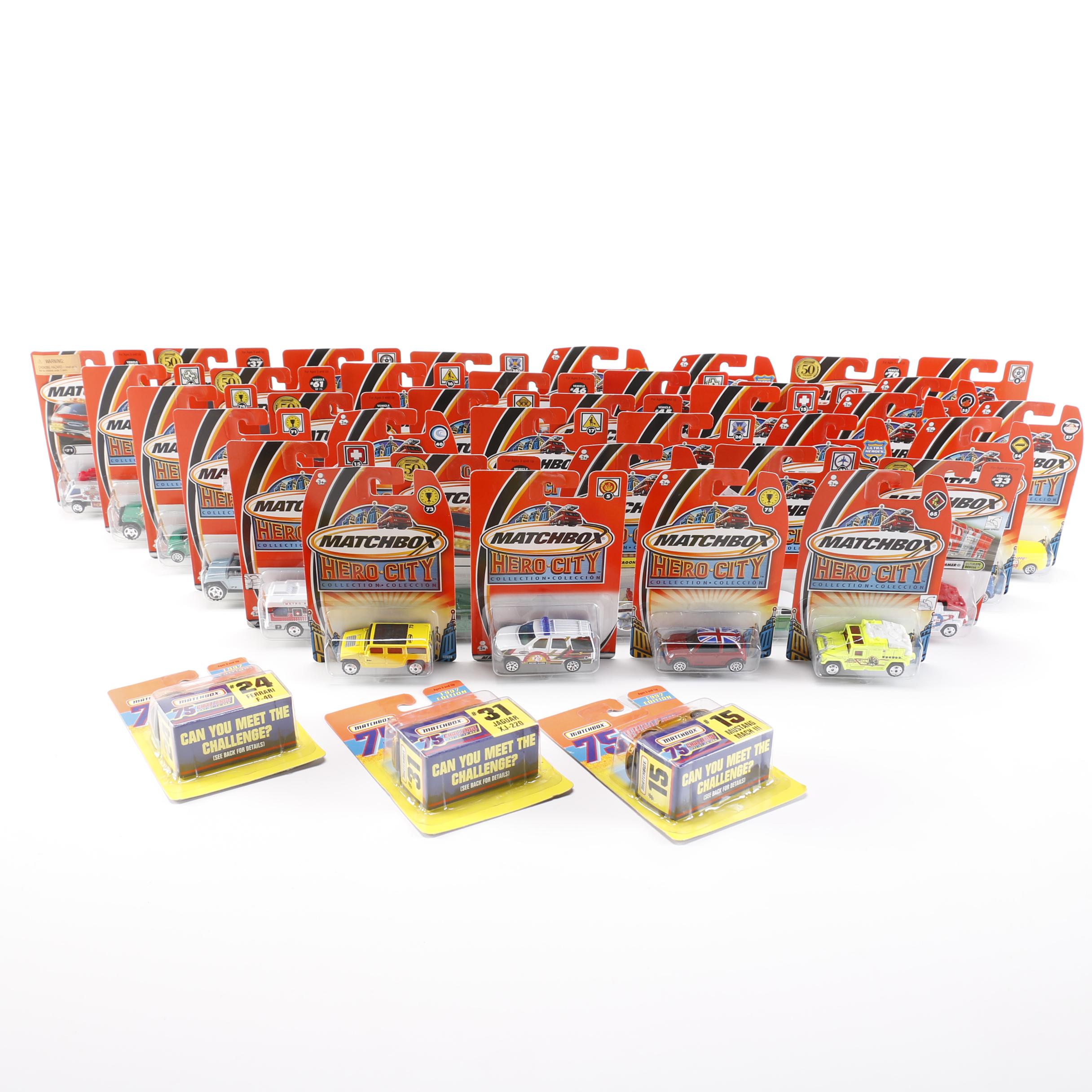 Collection of Unopened Matchbox Cars including Hero City