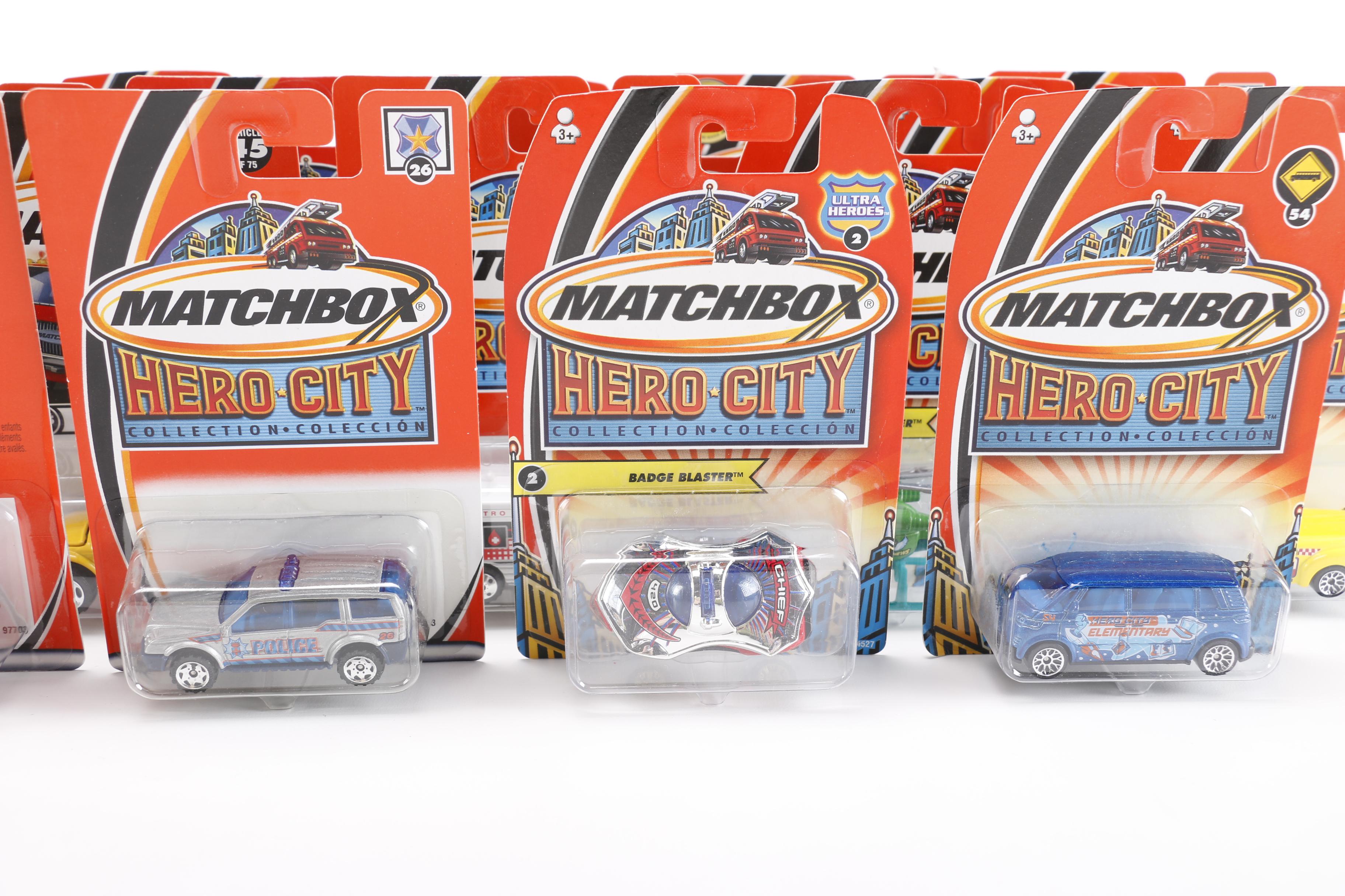 Collection of Unopened Matchbox Cars including Hero City