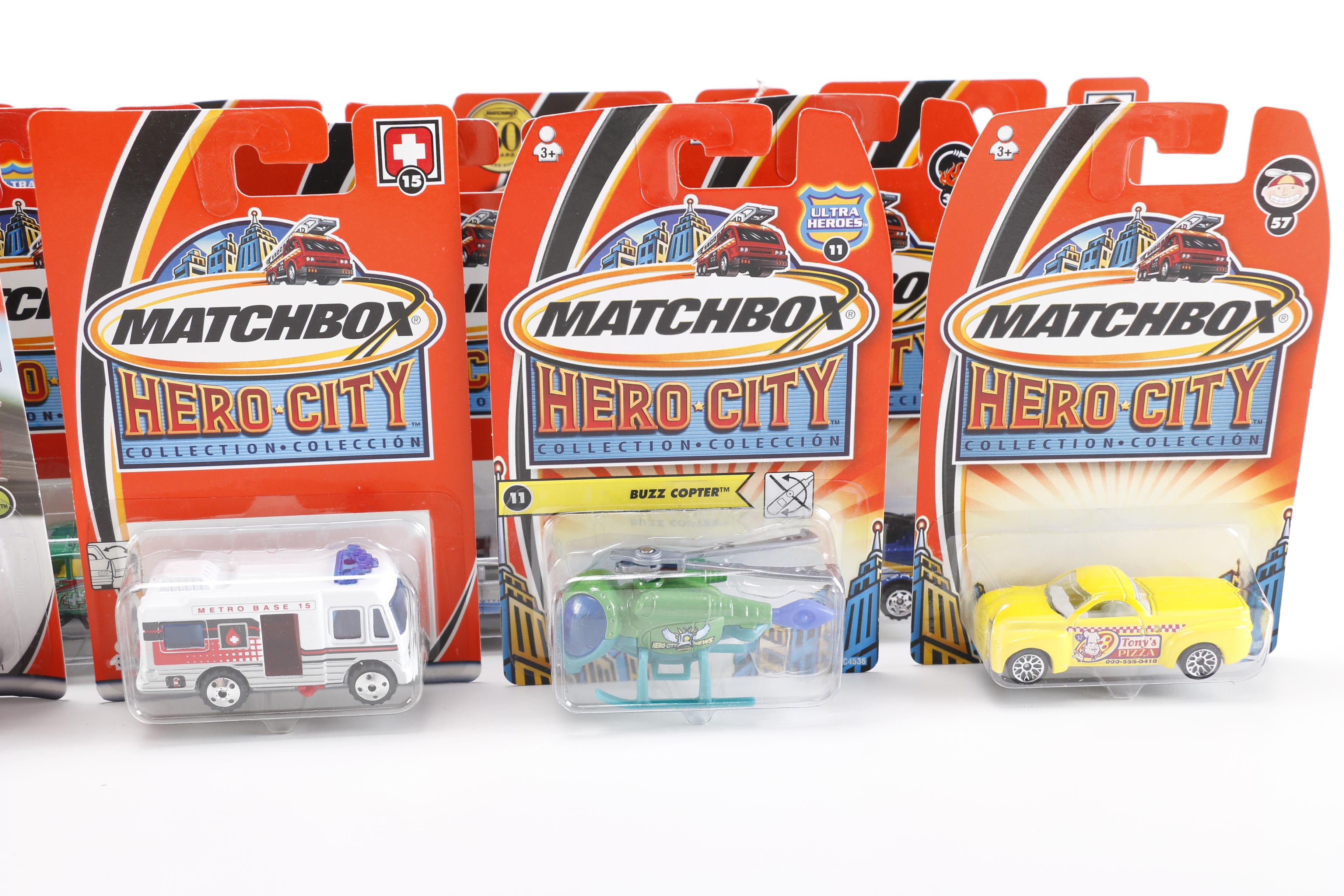 Collection of Unopened Matchbox Cars including Hero City