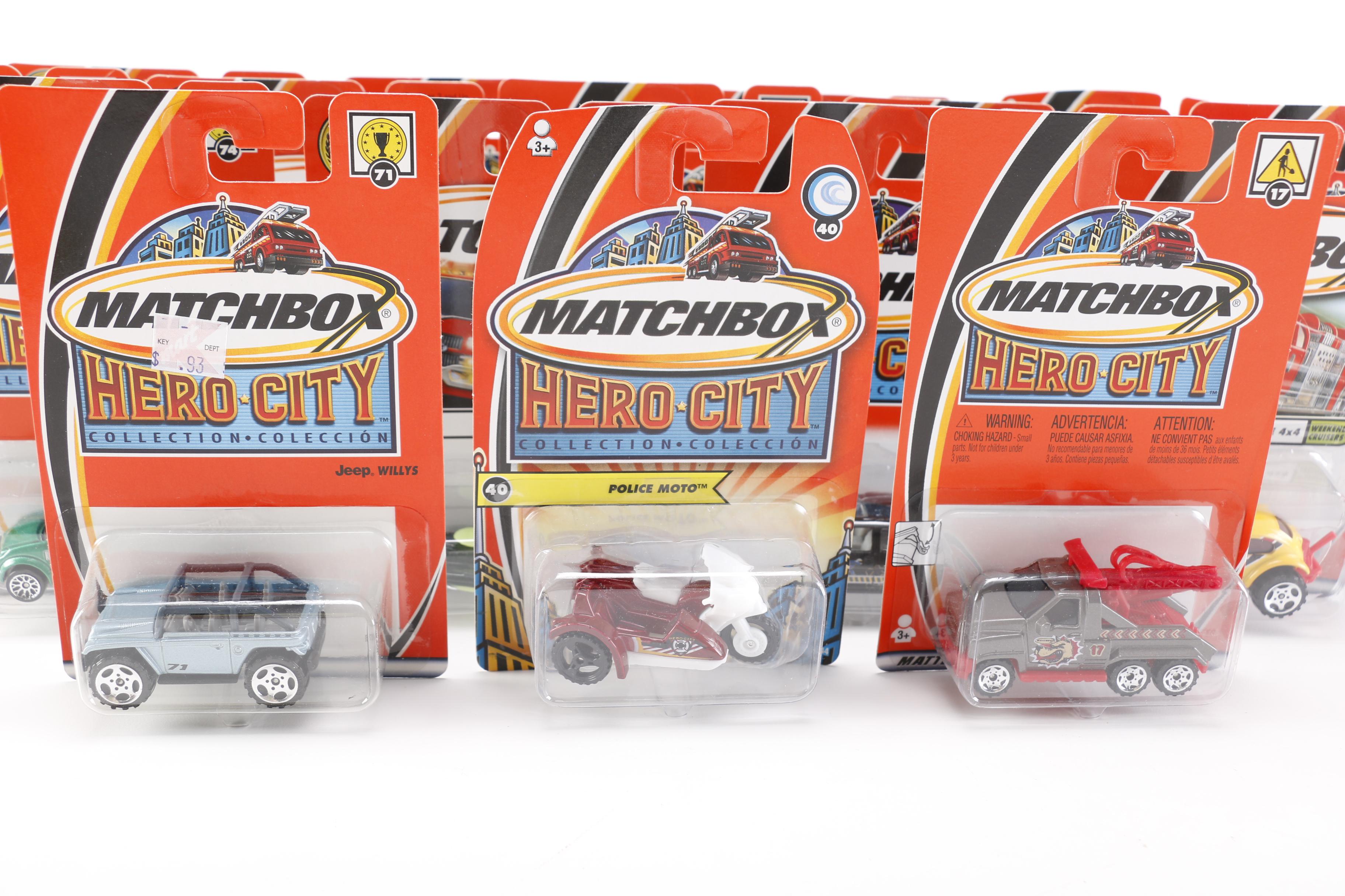 Collection of Unopened Matchbox Cars including Hero City
