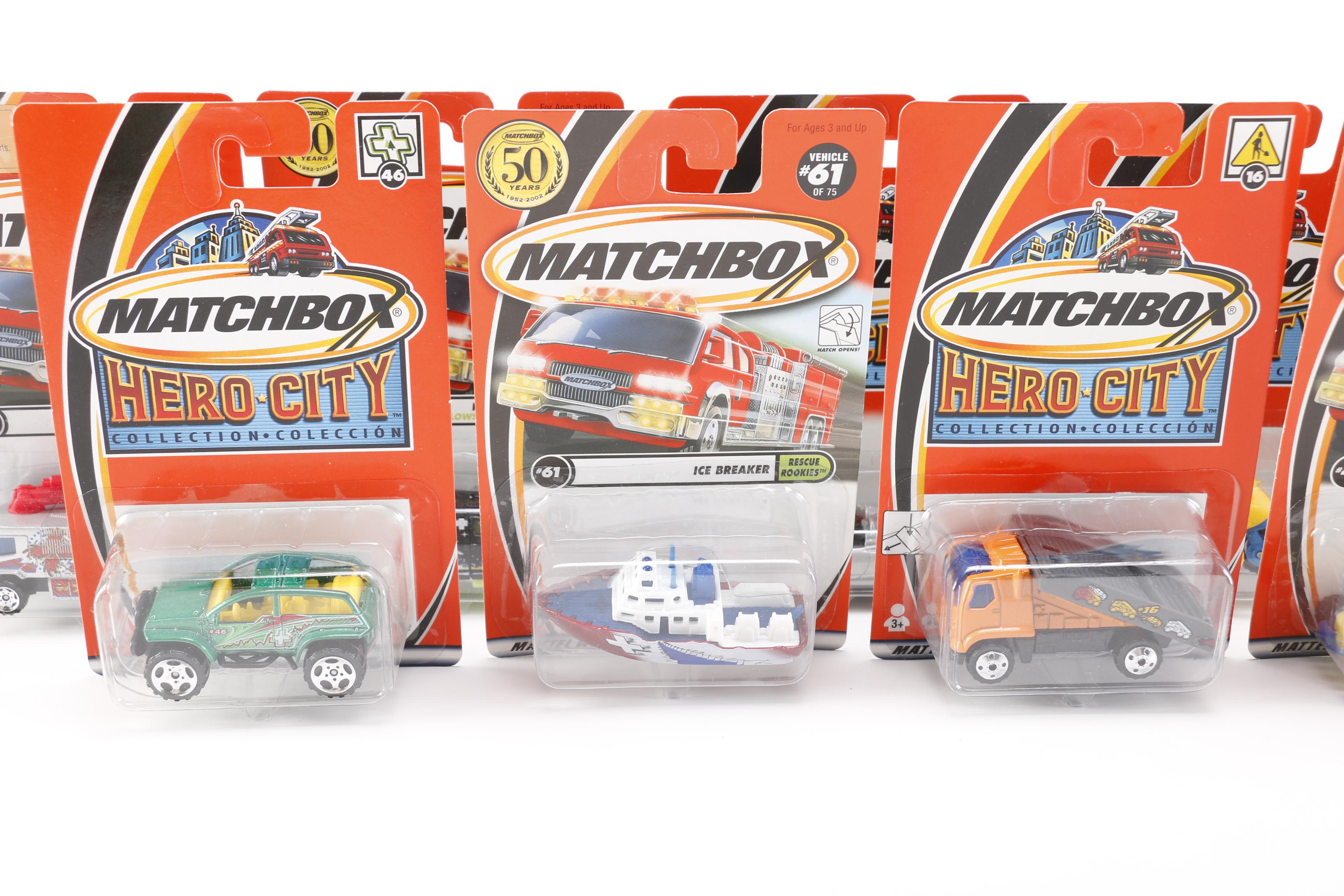 Collection of Unopened Matchbox Cars including Hero City