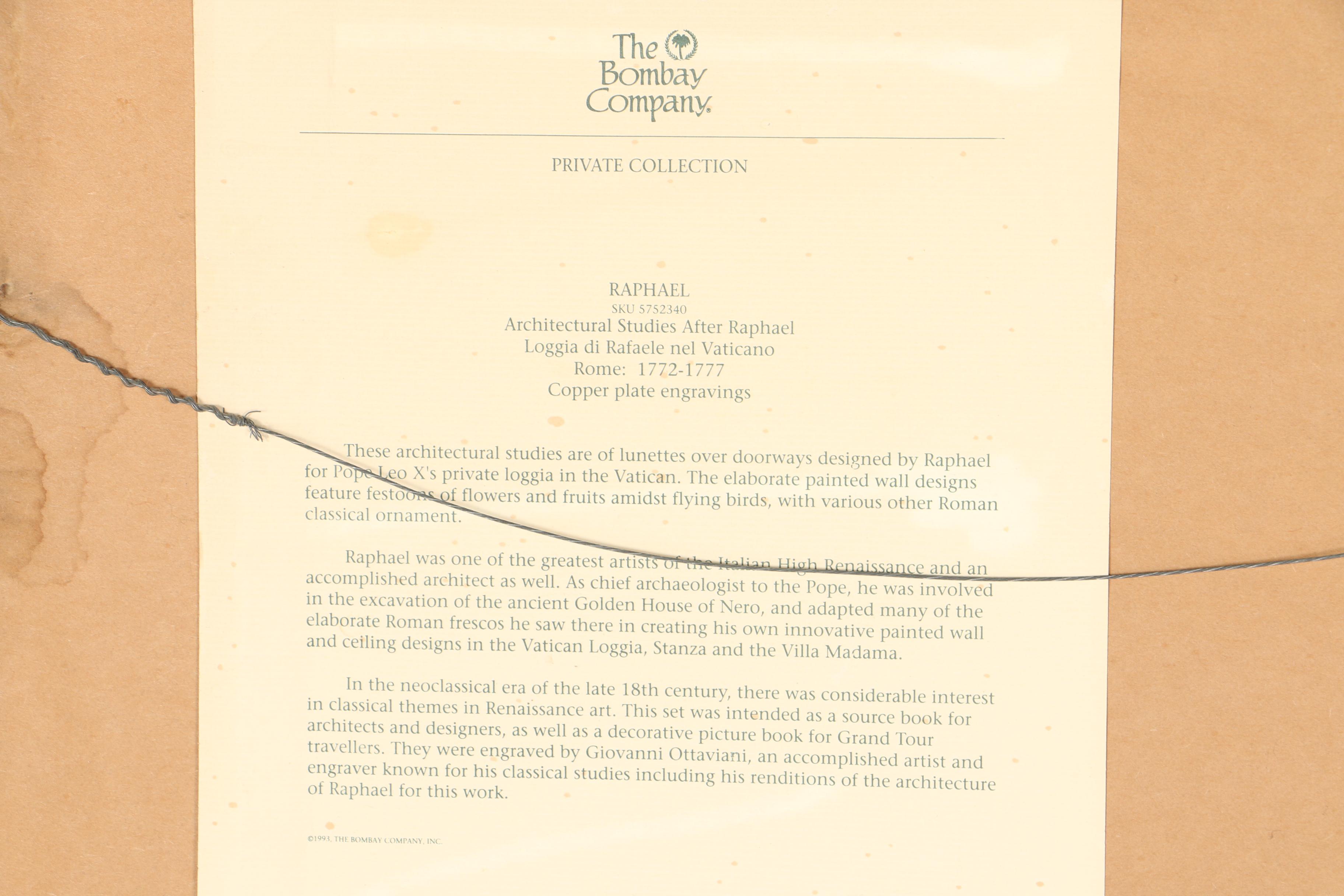 Offset Lithograph After Raphael's Architectural Studies