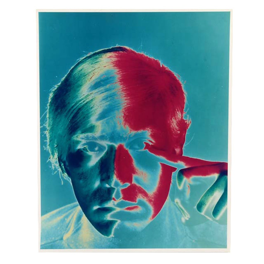 After Philippe Halsman Original Chromogenic Photograph of Andy Warhol