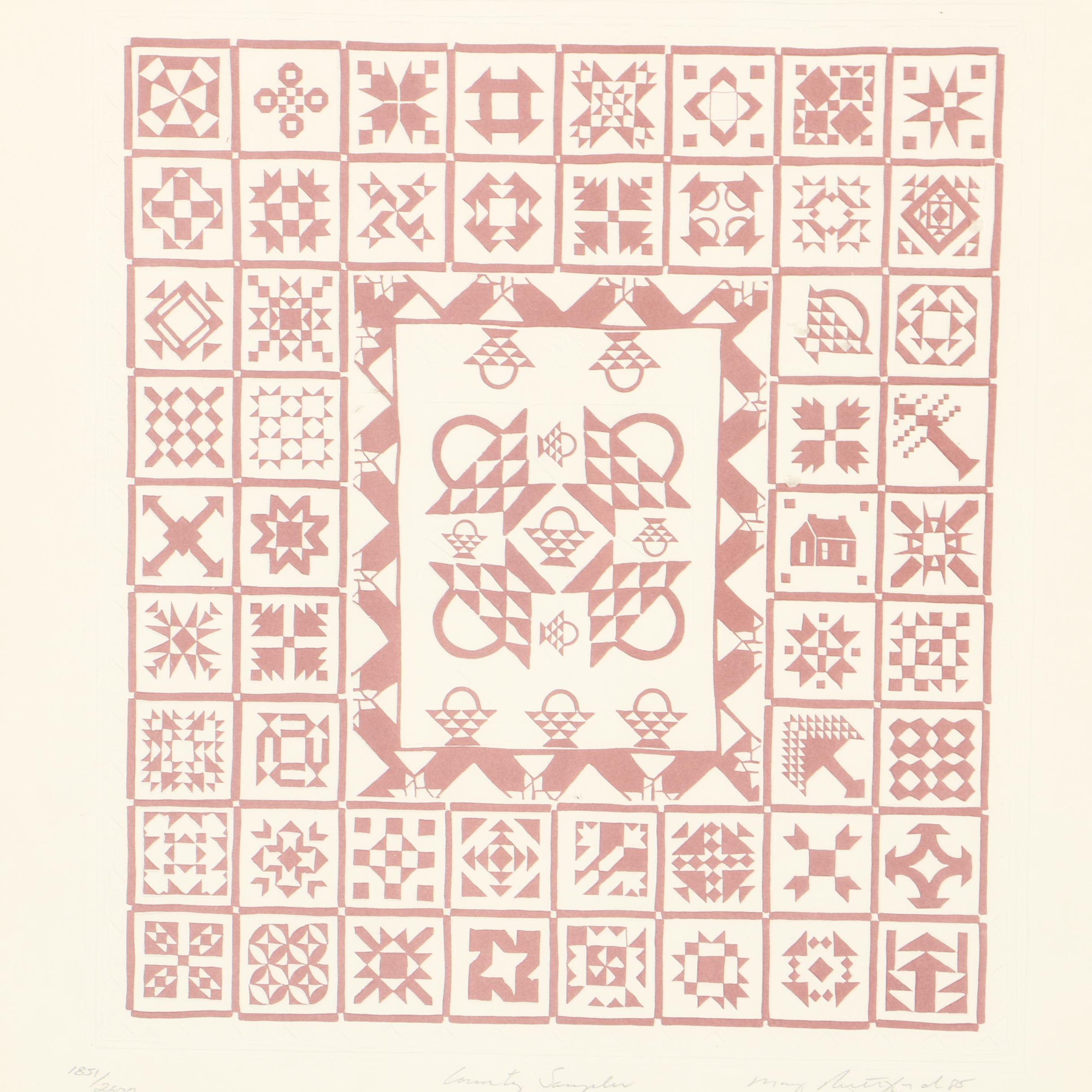 Limited Edition Framed Serigraph Prints on Geometrically-Reliefed Paper