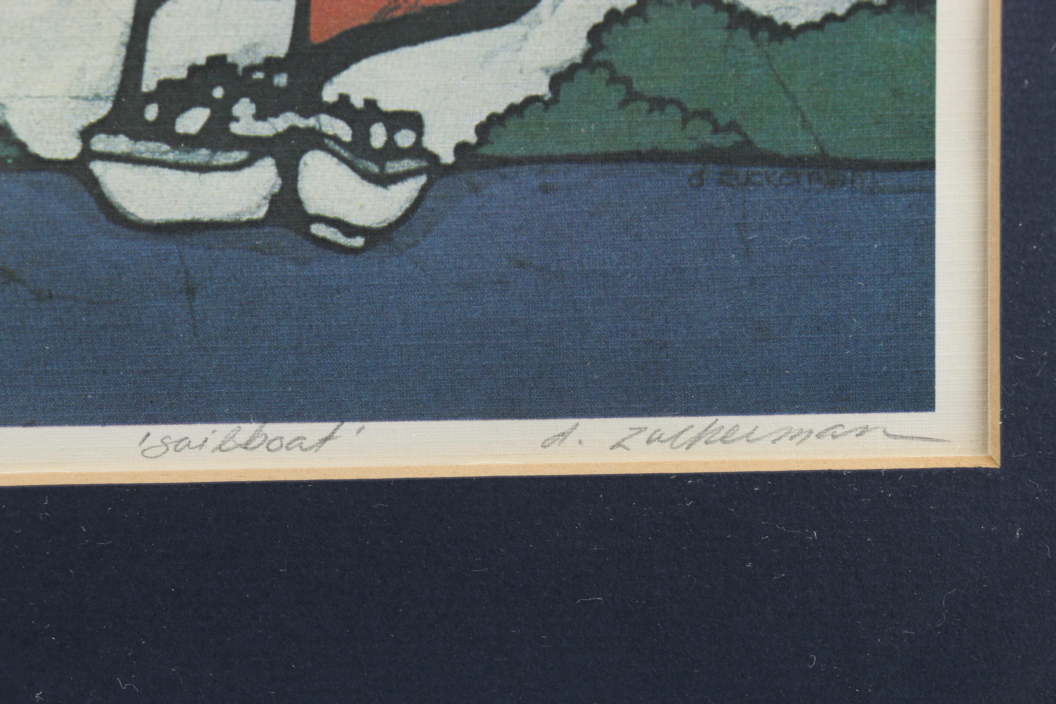 Deborah Zuckerman Limited Edition Offset Lithographs "Rainbow" and "Sailboat"