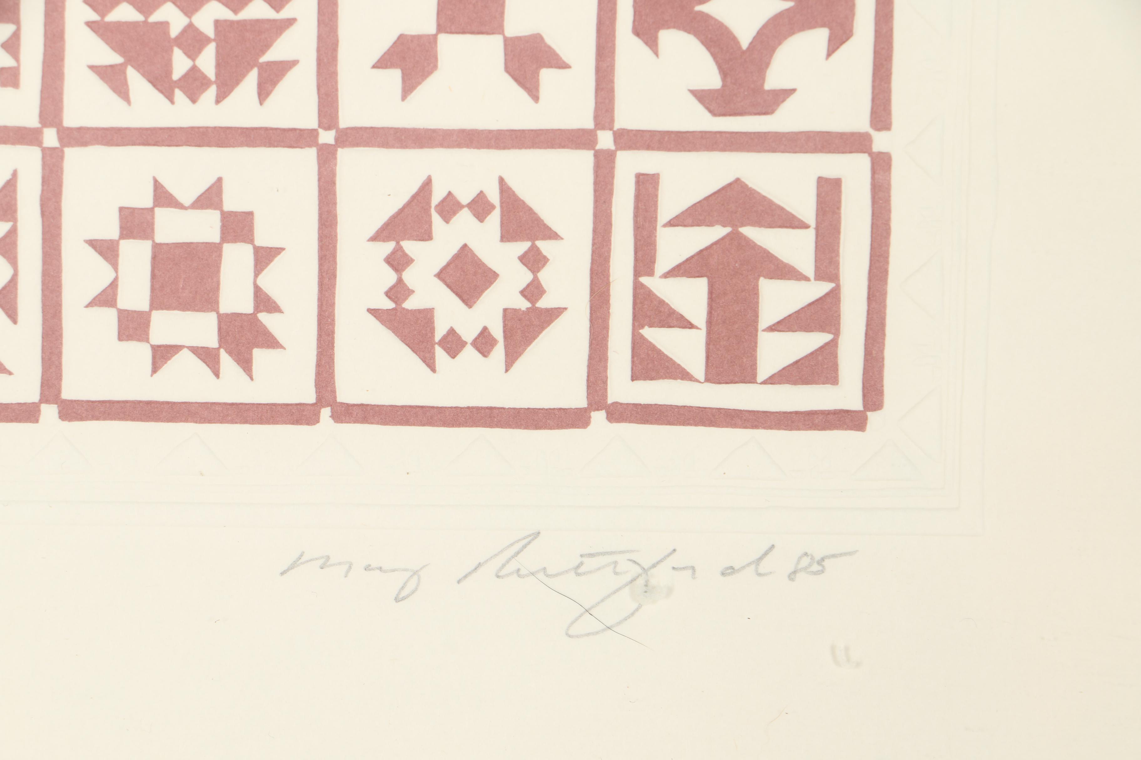 Limited Edition Framed Serigraph Prints on Geometrically-Reliefed Paper