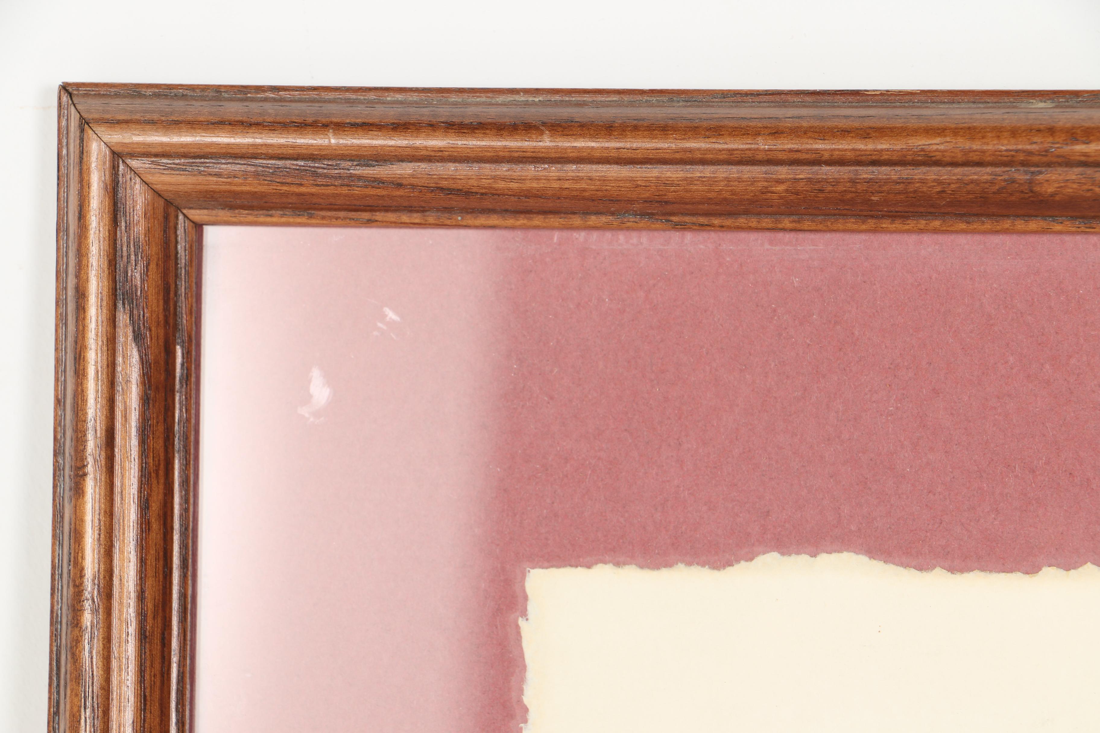 Limited Edition Framed Serigraph Prints on Geometrically-Reliefed Paper