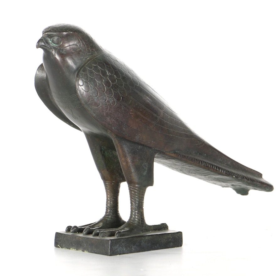 Brass Horus Falcon Sculpture