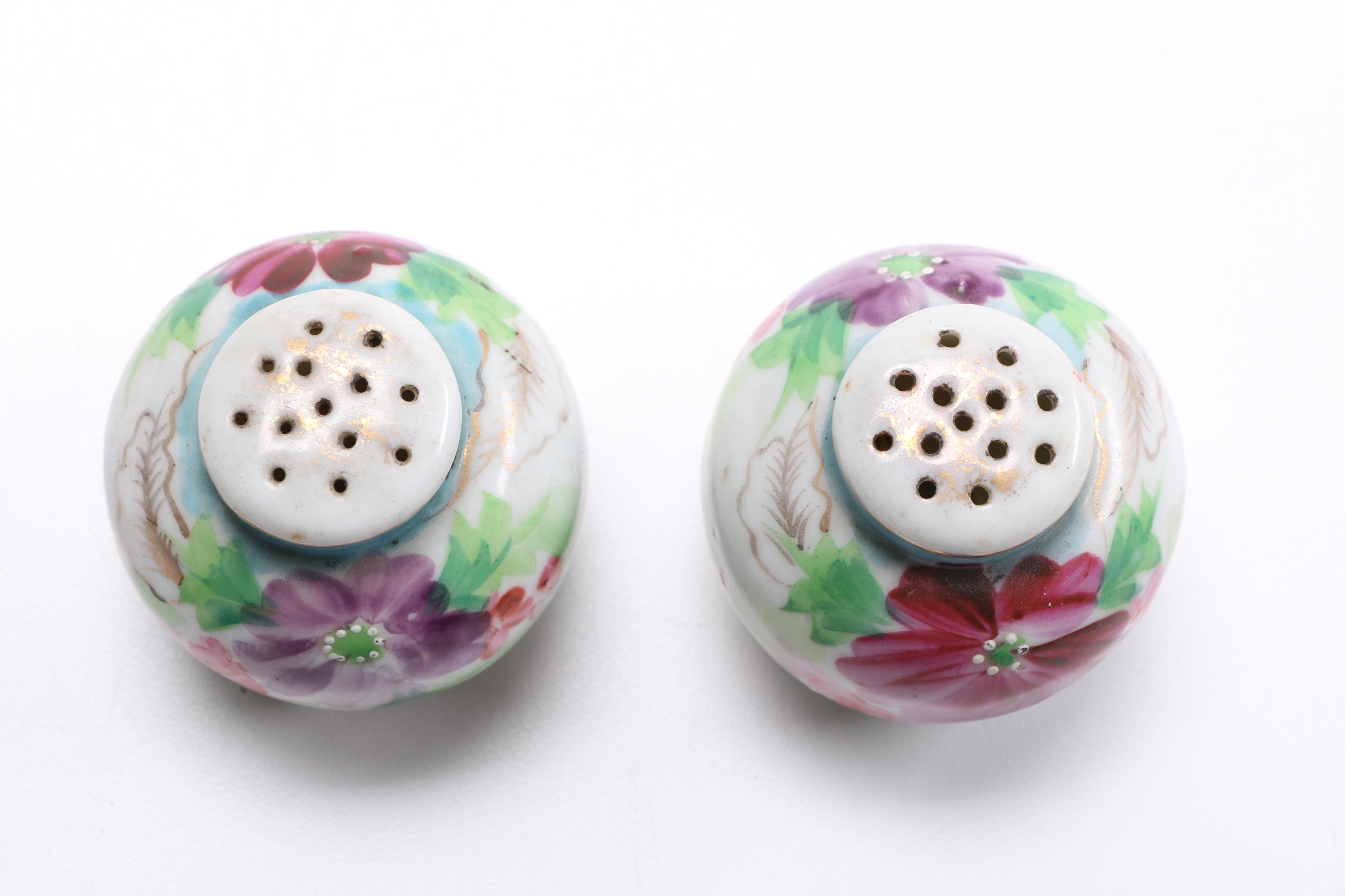 Hand Painted Ceramic Salt and Pepper Shakers
