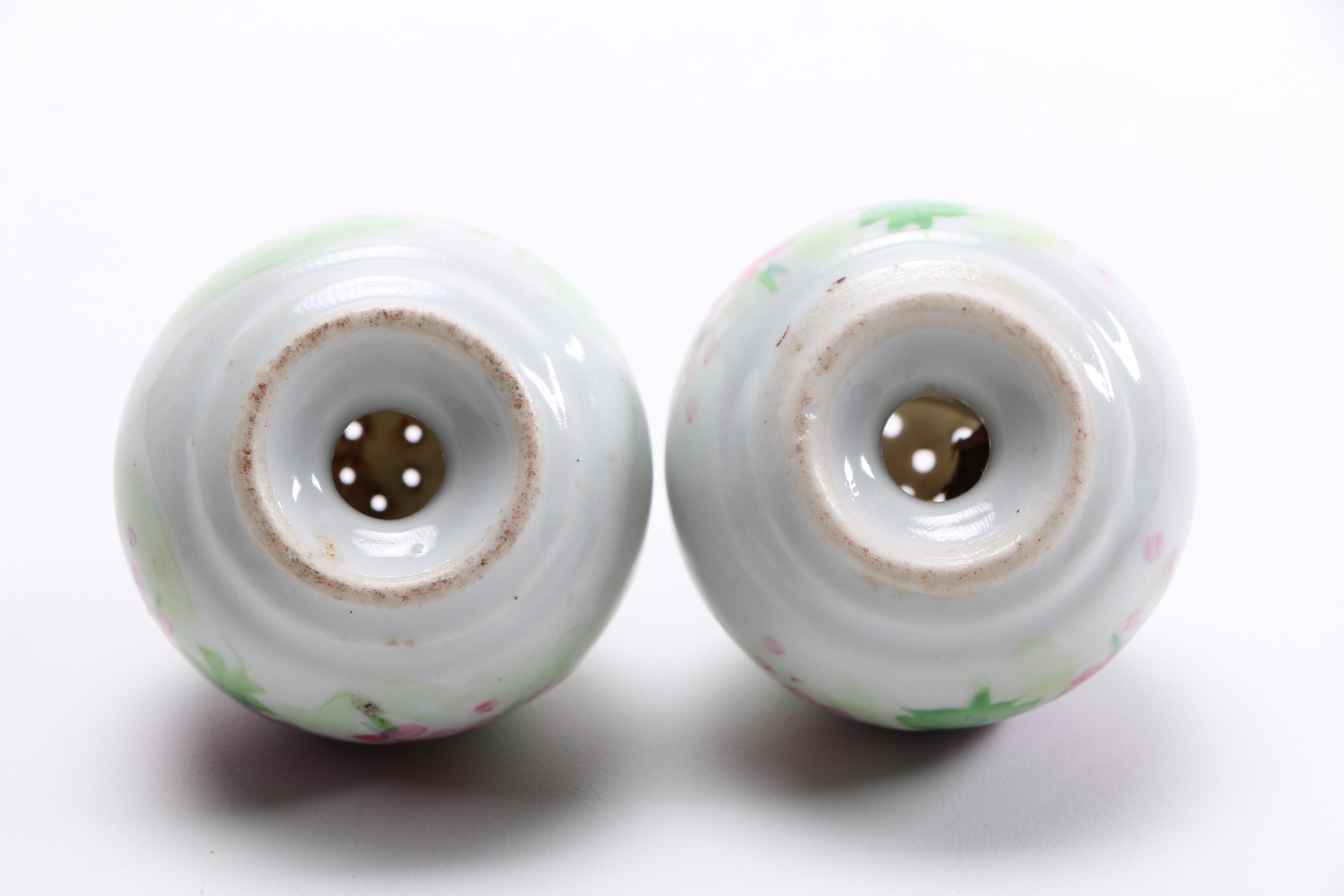 Hand Painted Ceramic Salt and Pepper Shakers