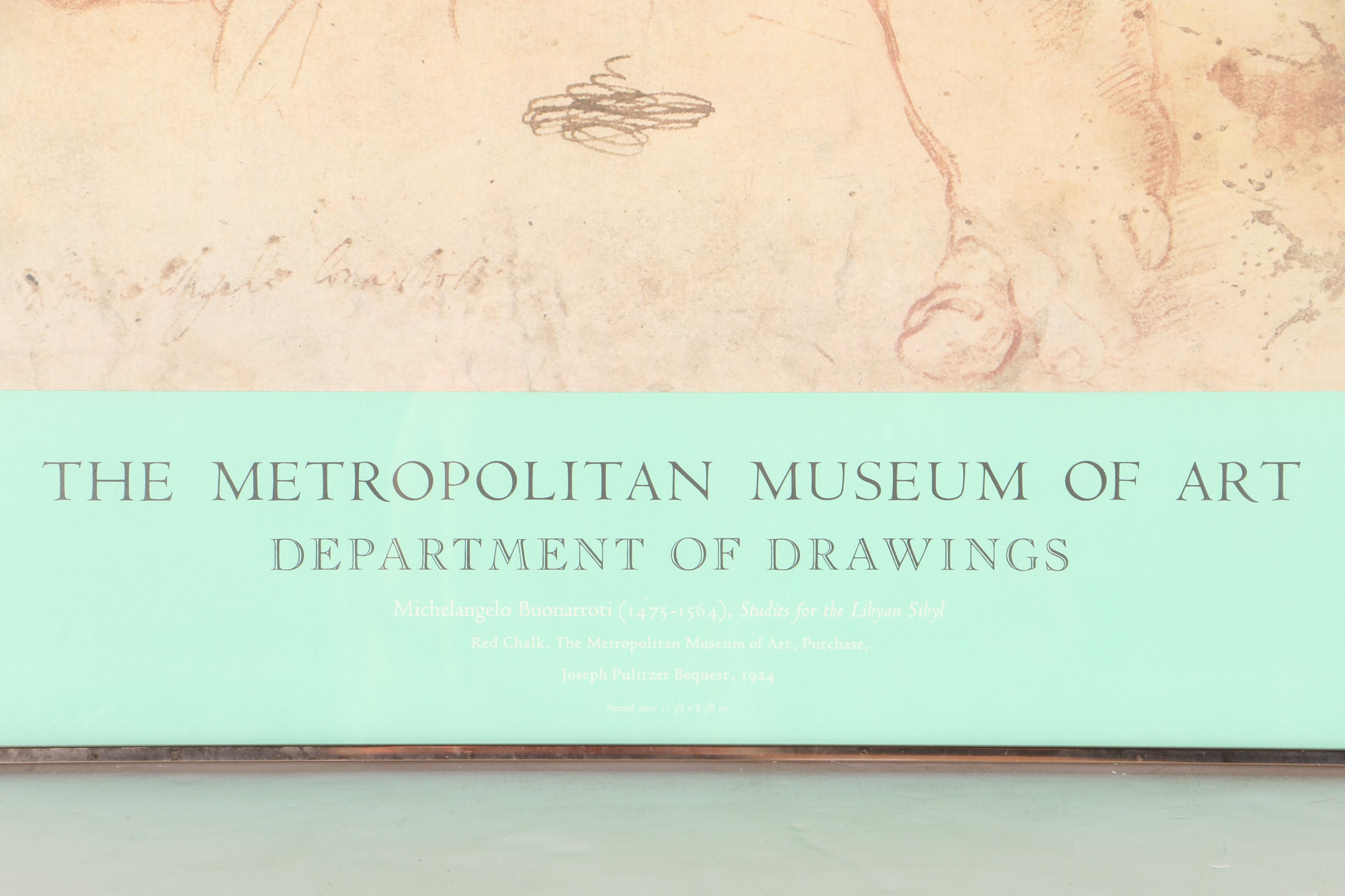 Michelangelo Exhibition Framed Poster