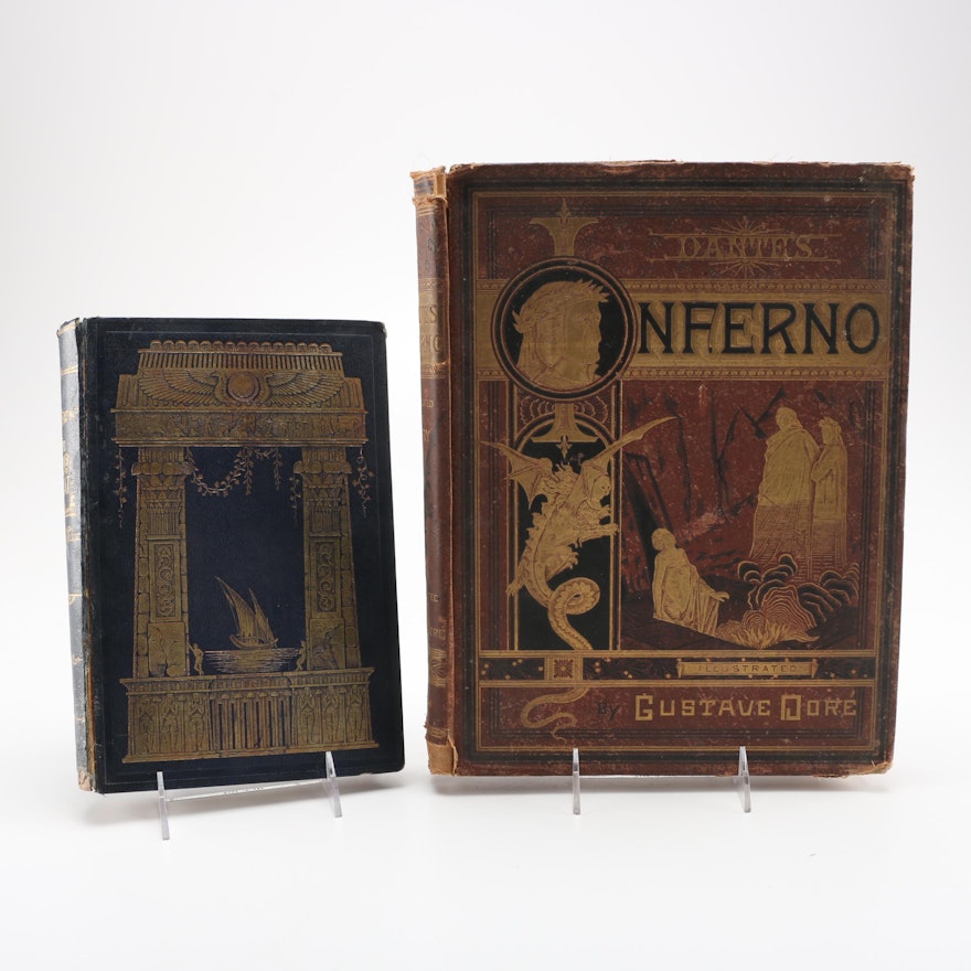 Antique "Dante's Inferno" and "The Nile Boat"