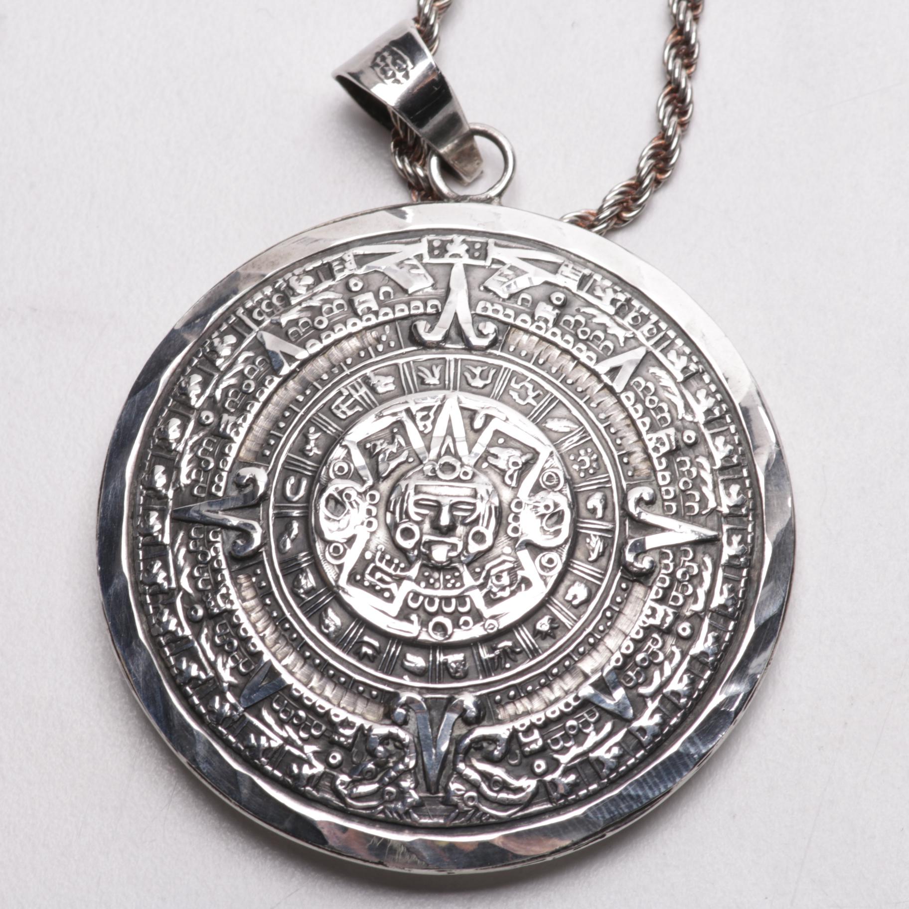 Sterling Rope Necklace with Pendant