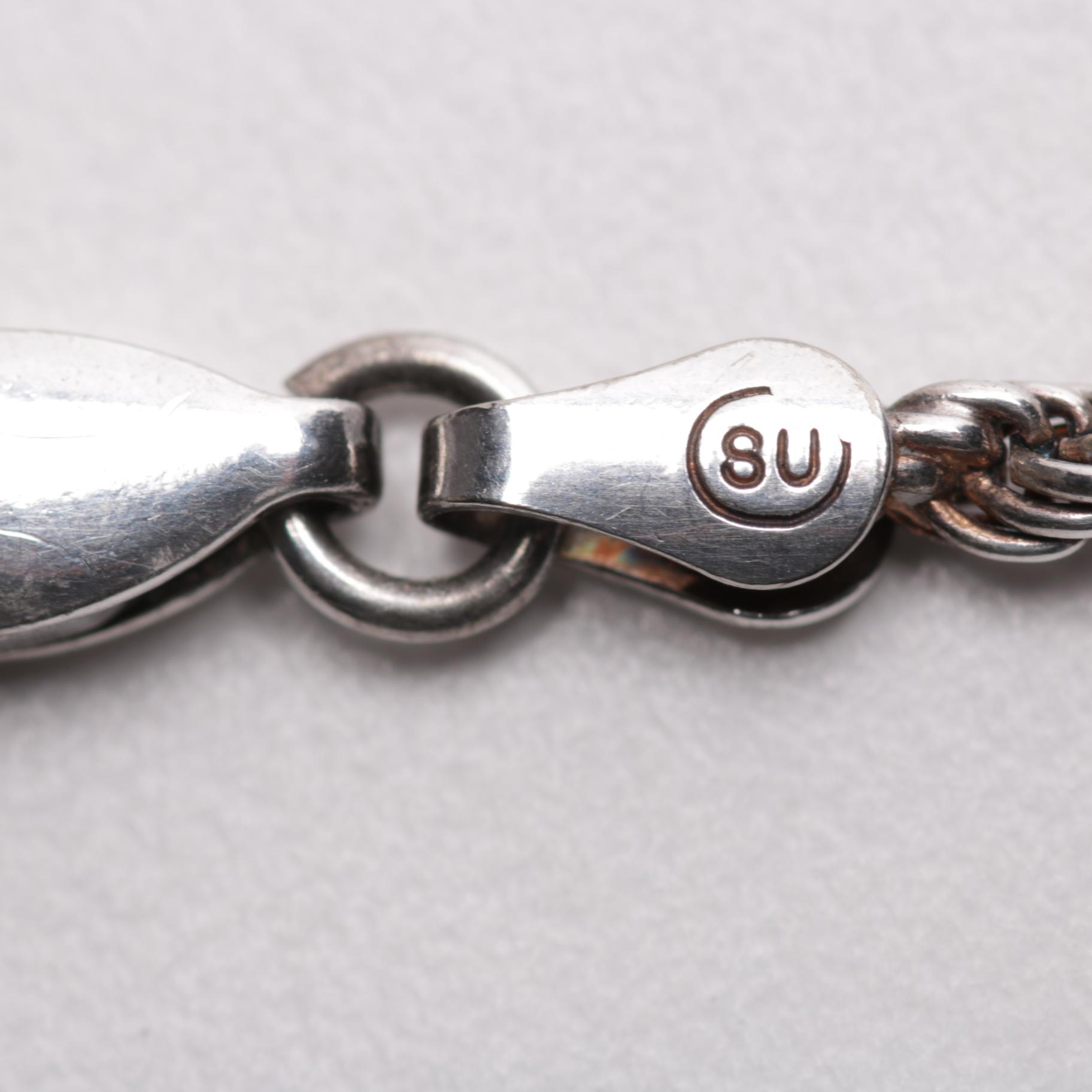 Sterling Rope Necklace with Pendant