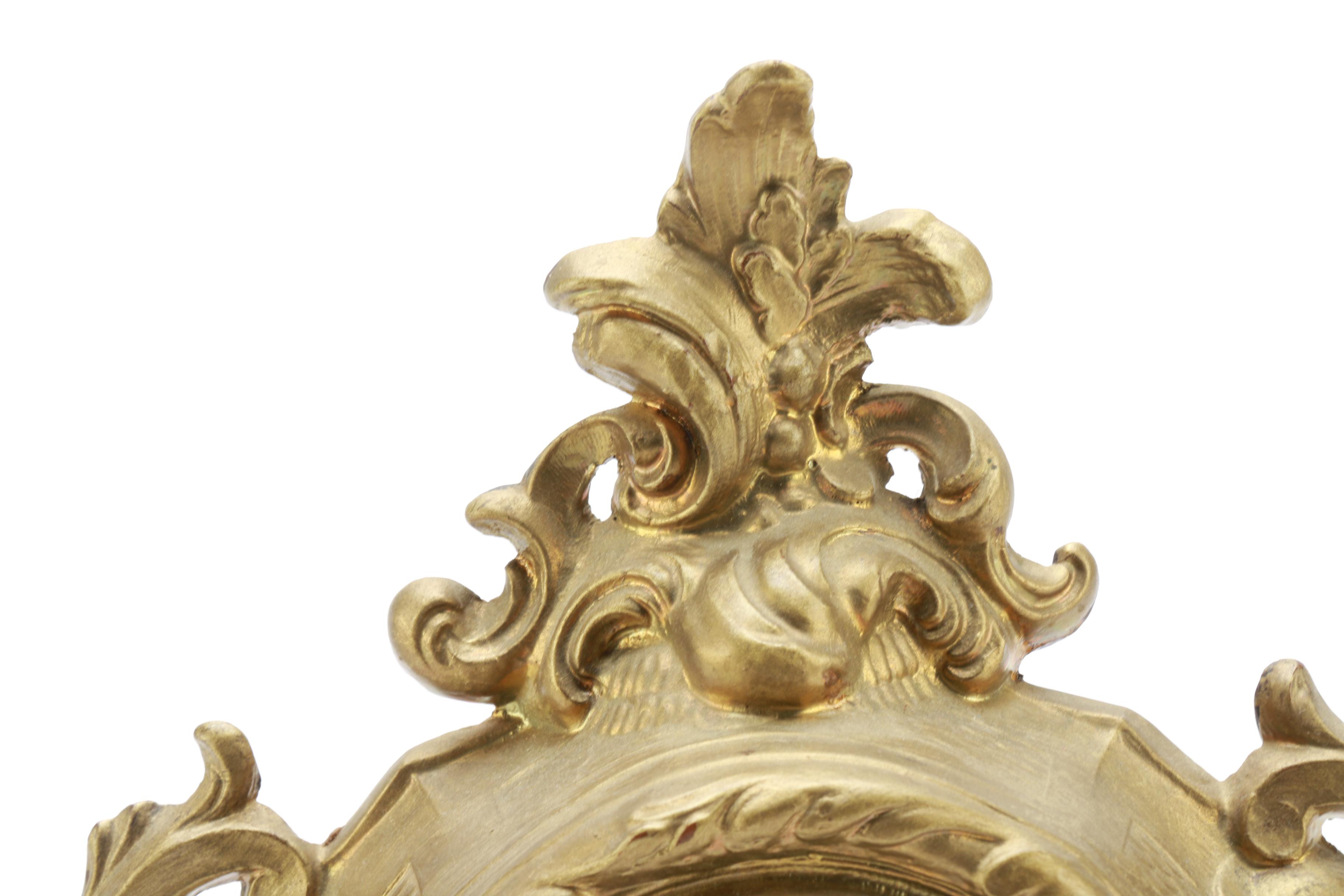 Brass and Enamel Mantel Clock