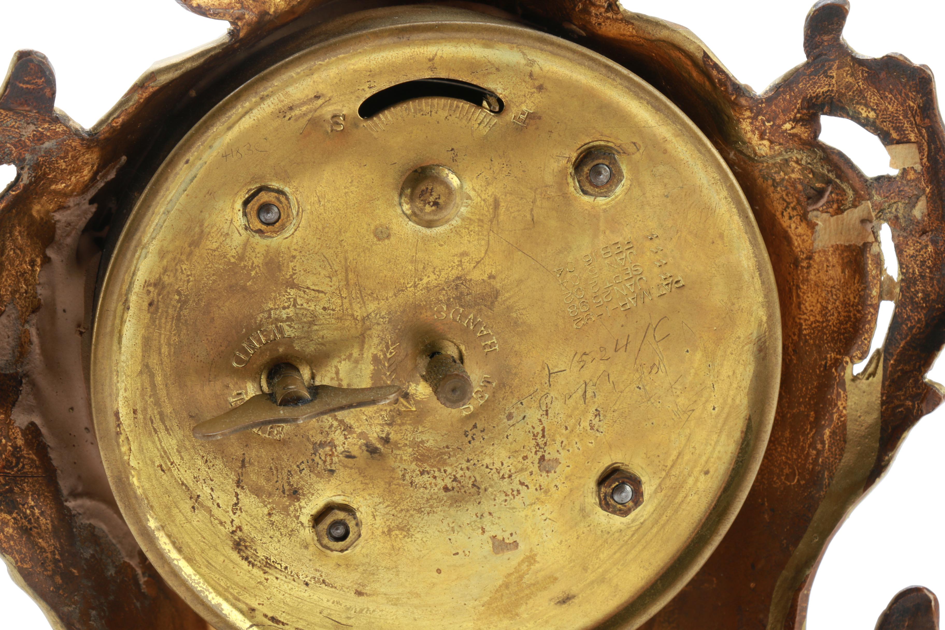 Brass and Enamel Mantel Clock