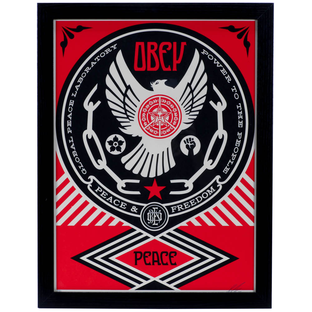 Shepard Fairey Signed Limited Edition Serigraph "Peace and Freedom"