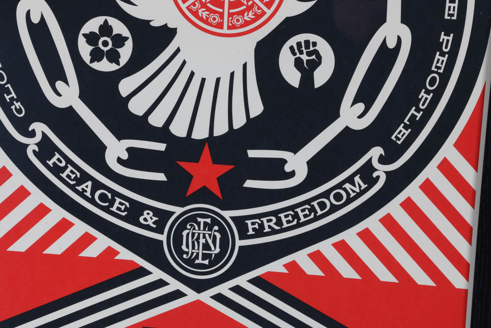 Shepard Fairey Signed Limited Edition Serigraph "Peace and Freedom"