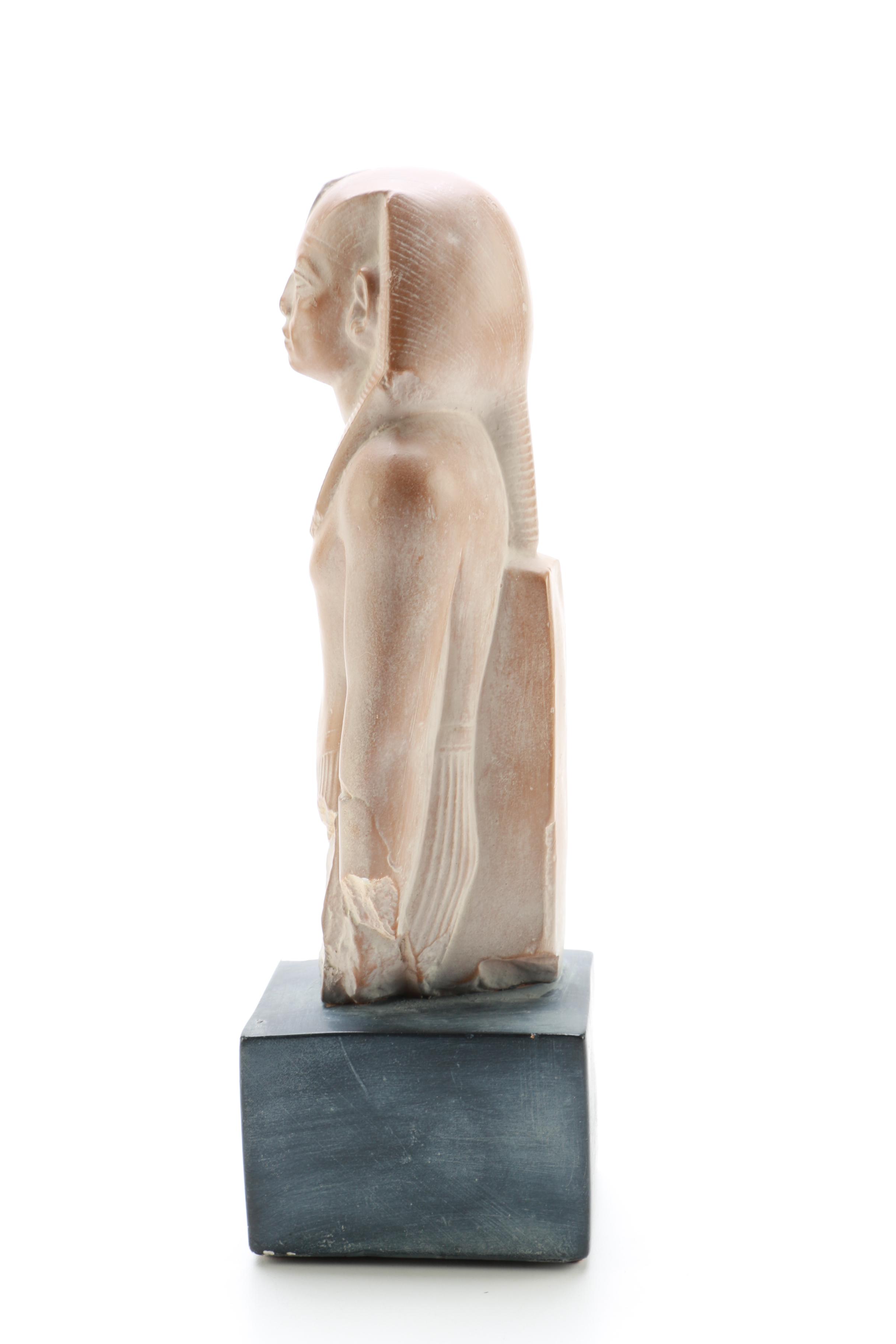 Cast Resin Pharaoh Sculpture
