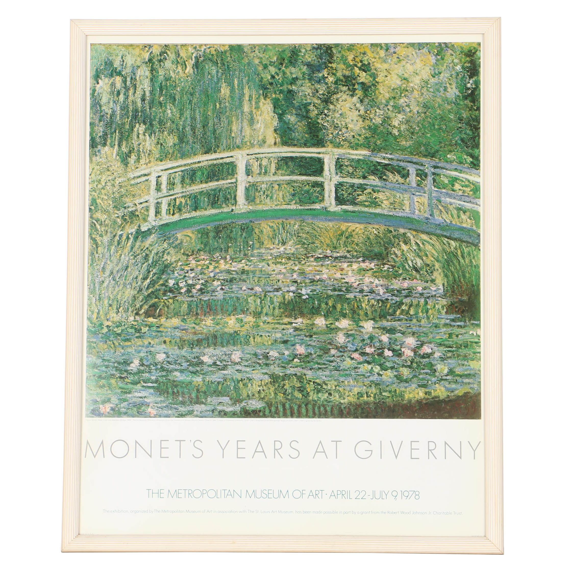 1978 "Monet's Years At Giverny" Exhibition Poster