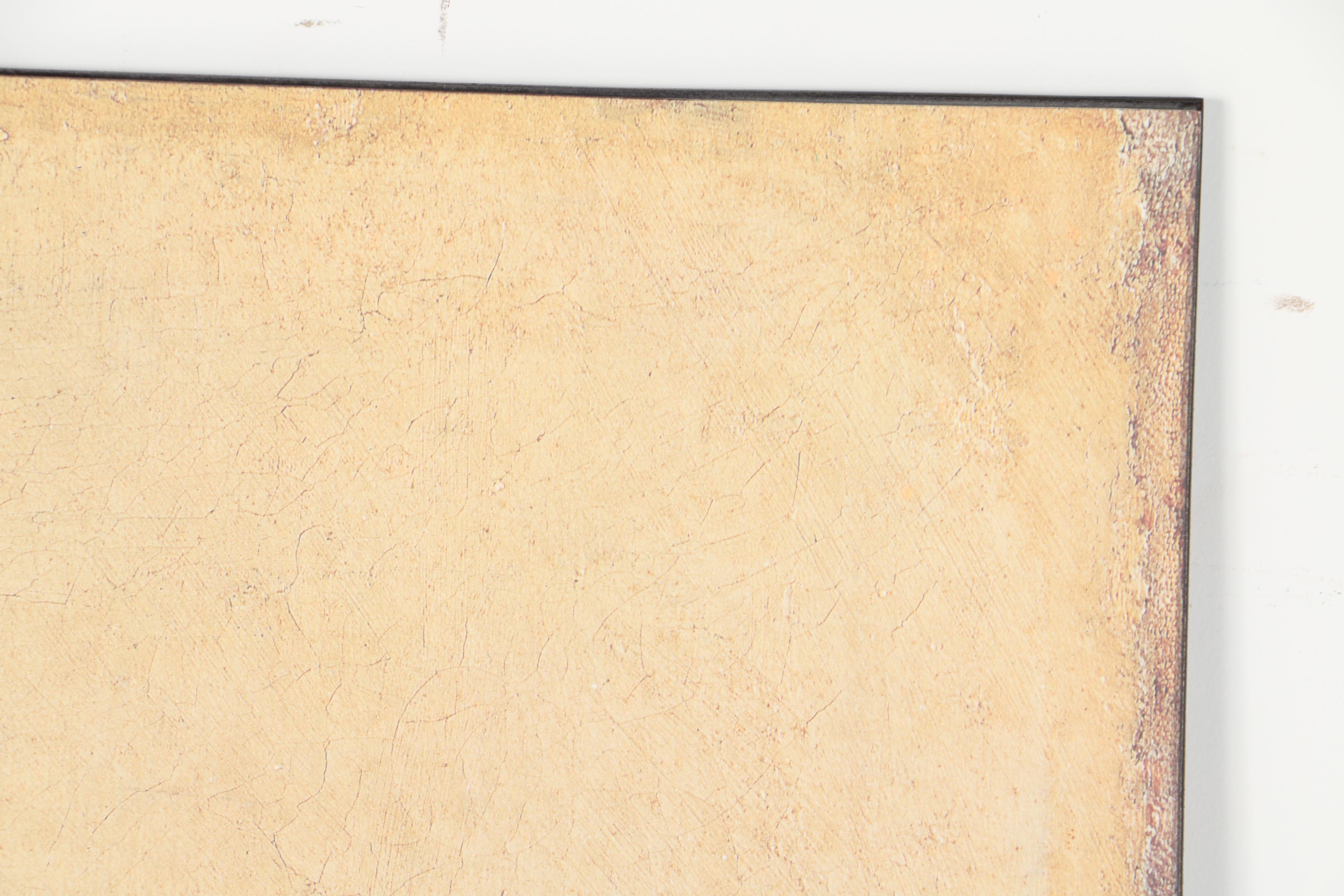 After Caravaggio Offset Lithograph on Panel of "Basket Of Fruit"