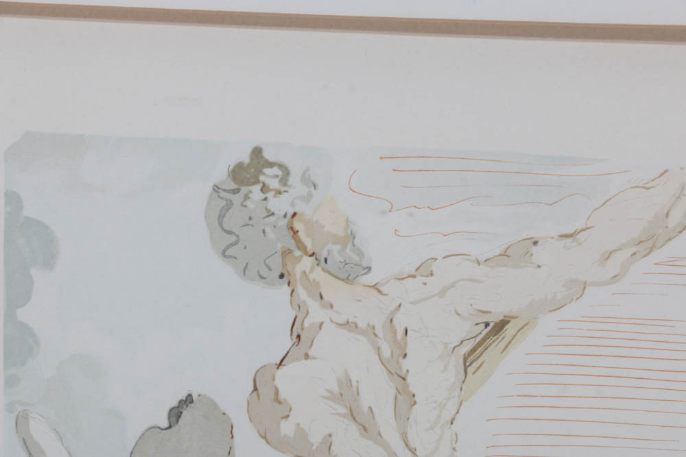 Salvador Dalí Wood Engraving "Hell Canto 3"