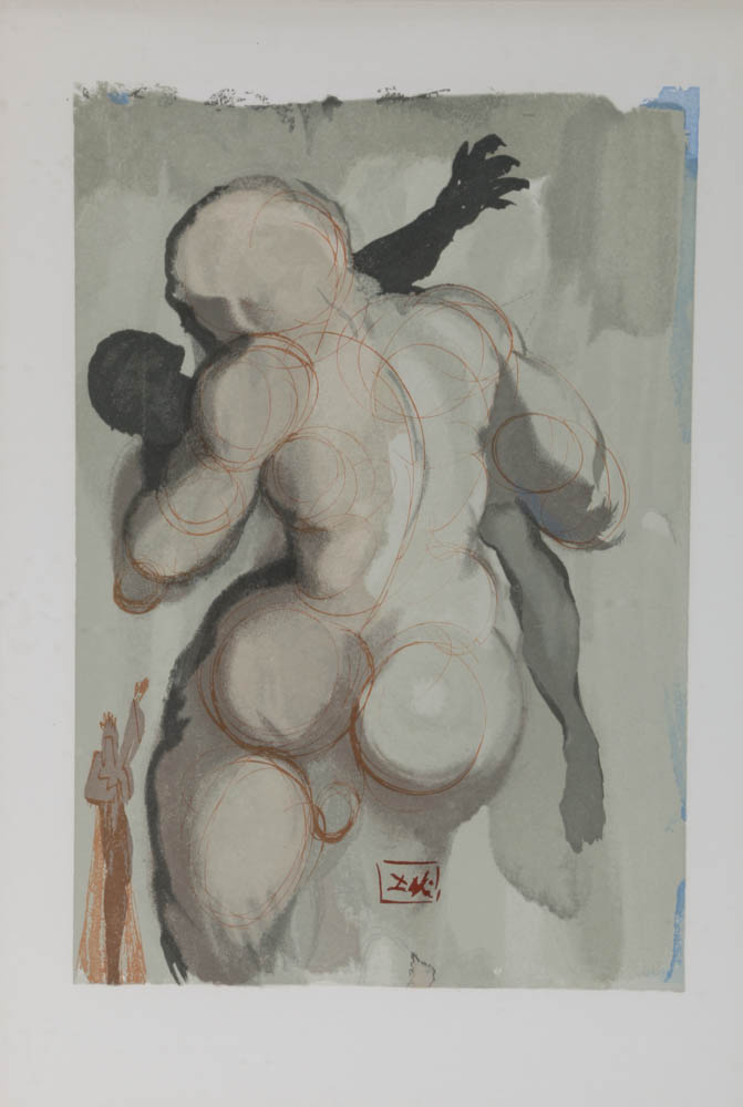 Salvador Dalí Wood Engraving "Hell Canto 3"