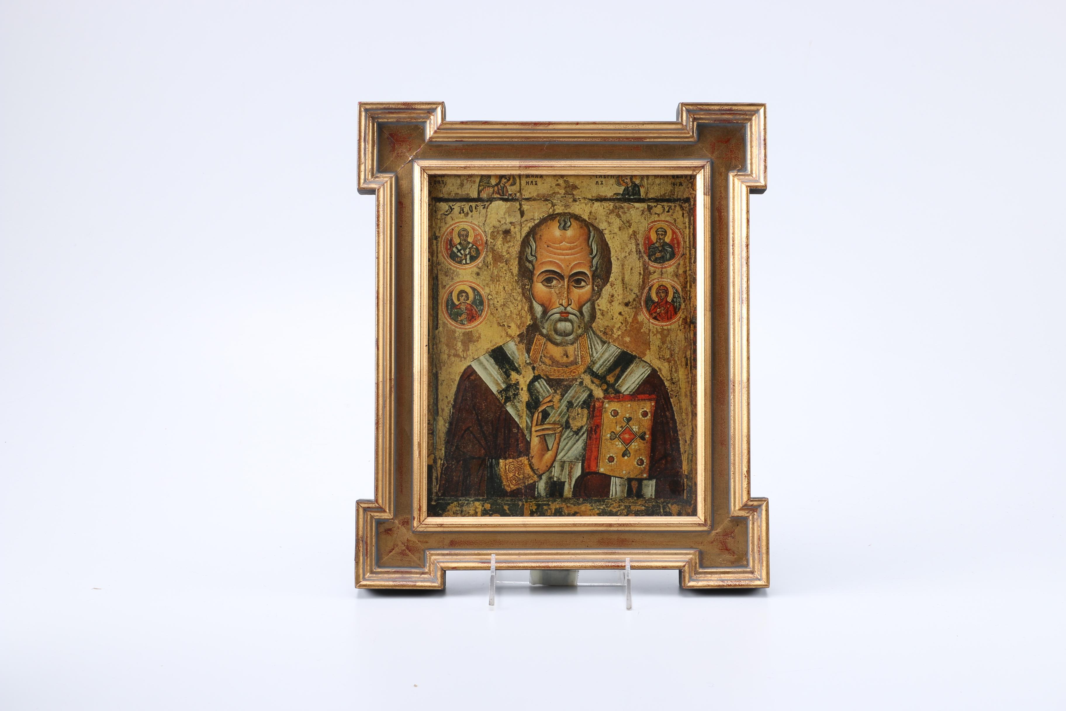 Religious Prints After Icons of St. Nicholas and Virgin Hodegetria