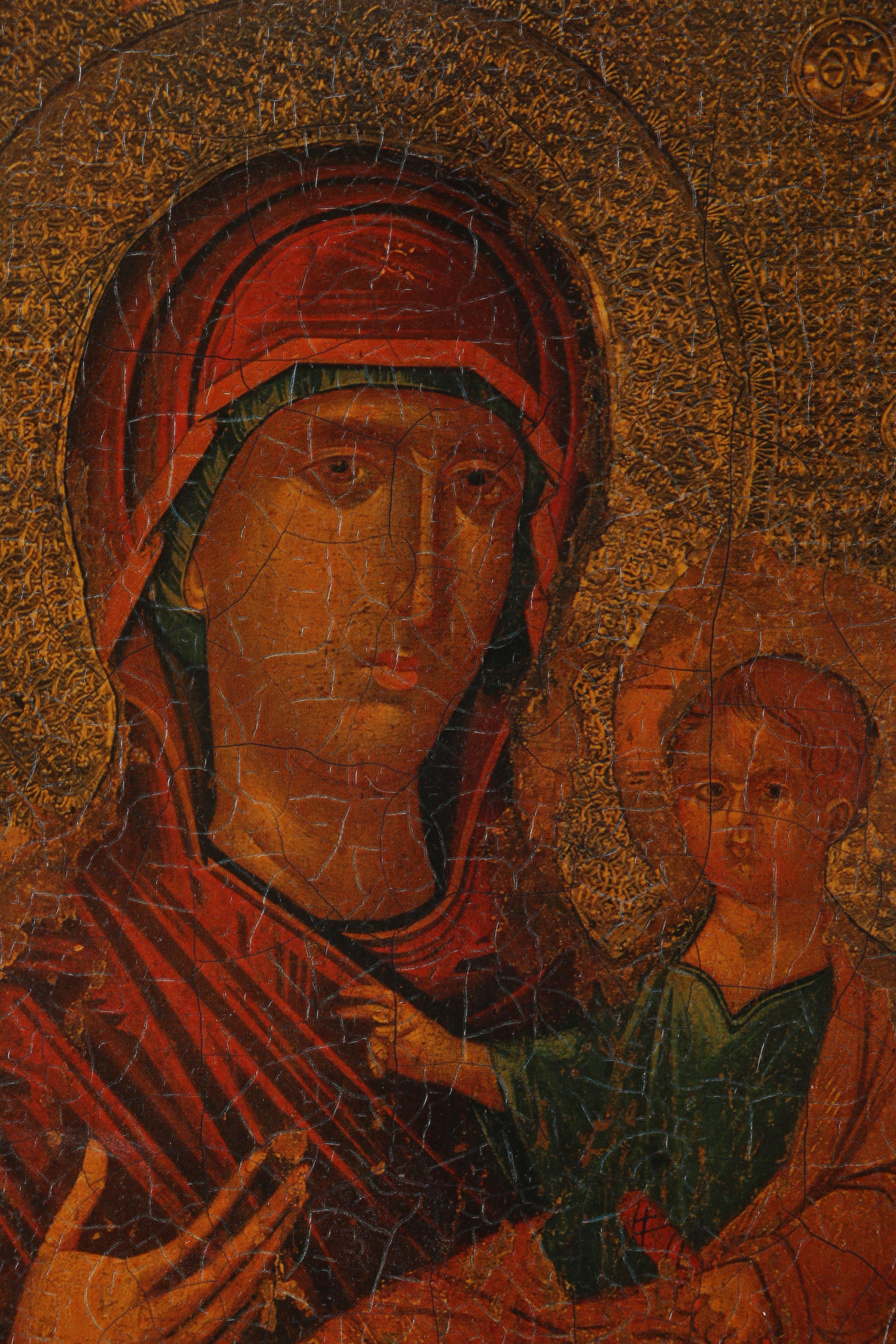 Religious Prints After Icons of St. Nicholas and Virgin Hodegetria